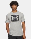 Pánské tričko Under Armour UA ABC CAMO BOXED LOGO SS-Šedá - 004