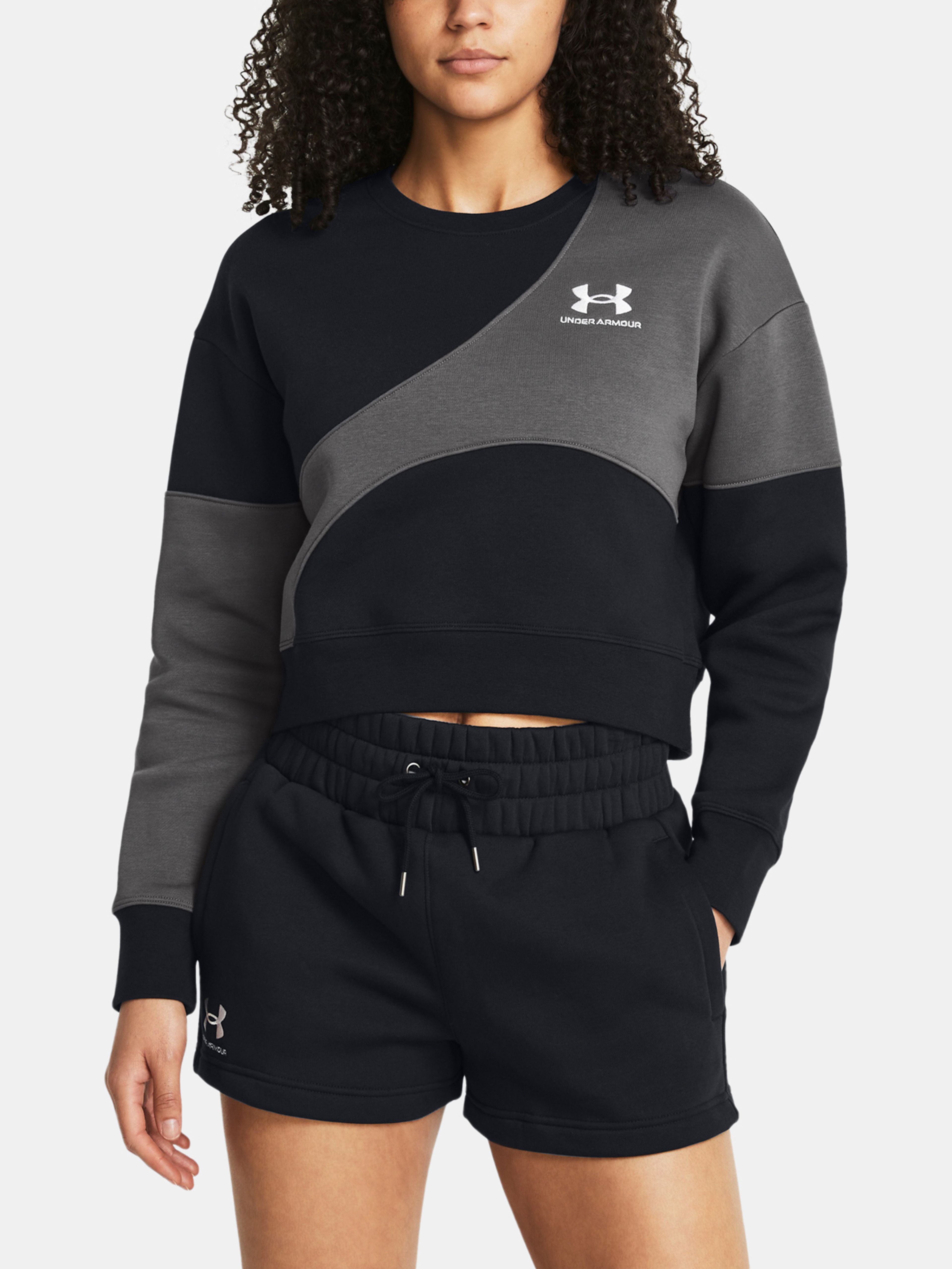 Női felső Under Armour Essential Fleece Crop Crew