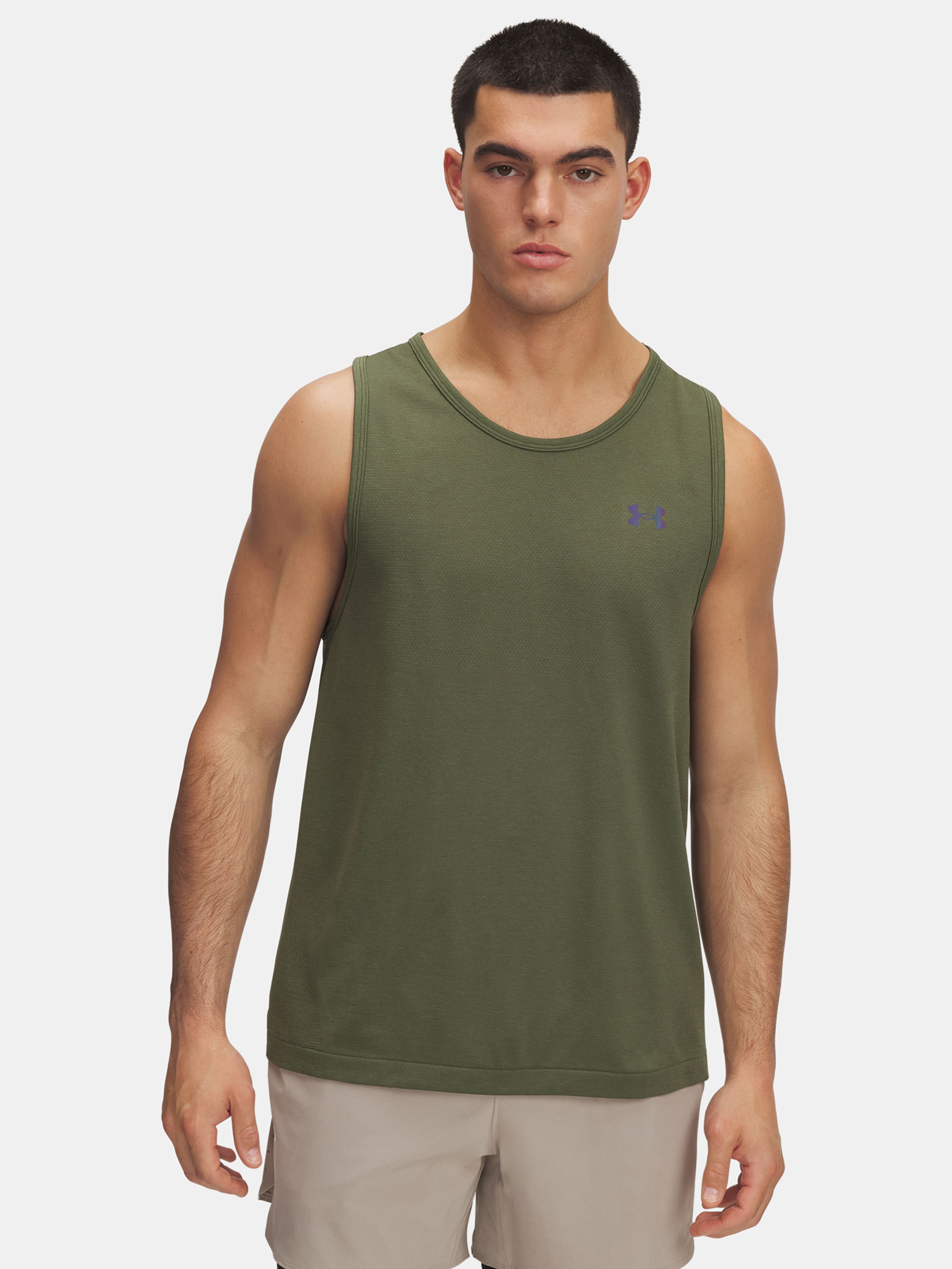 Férfi atlétatrikó Under Armour Vanish Elite Seamless Tank-GRN
