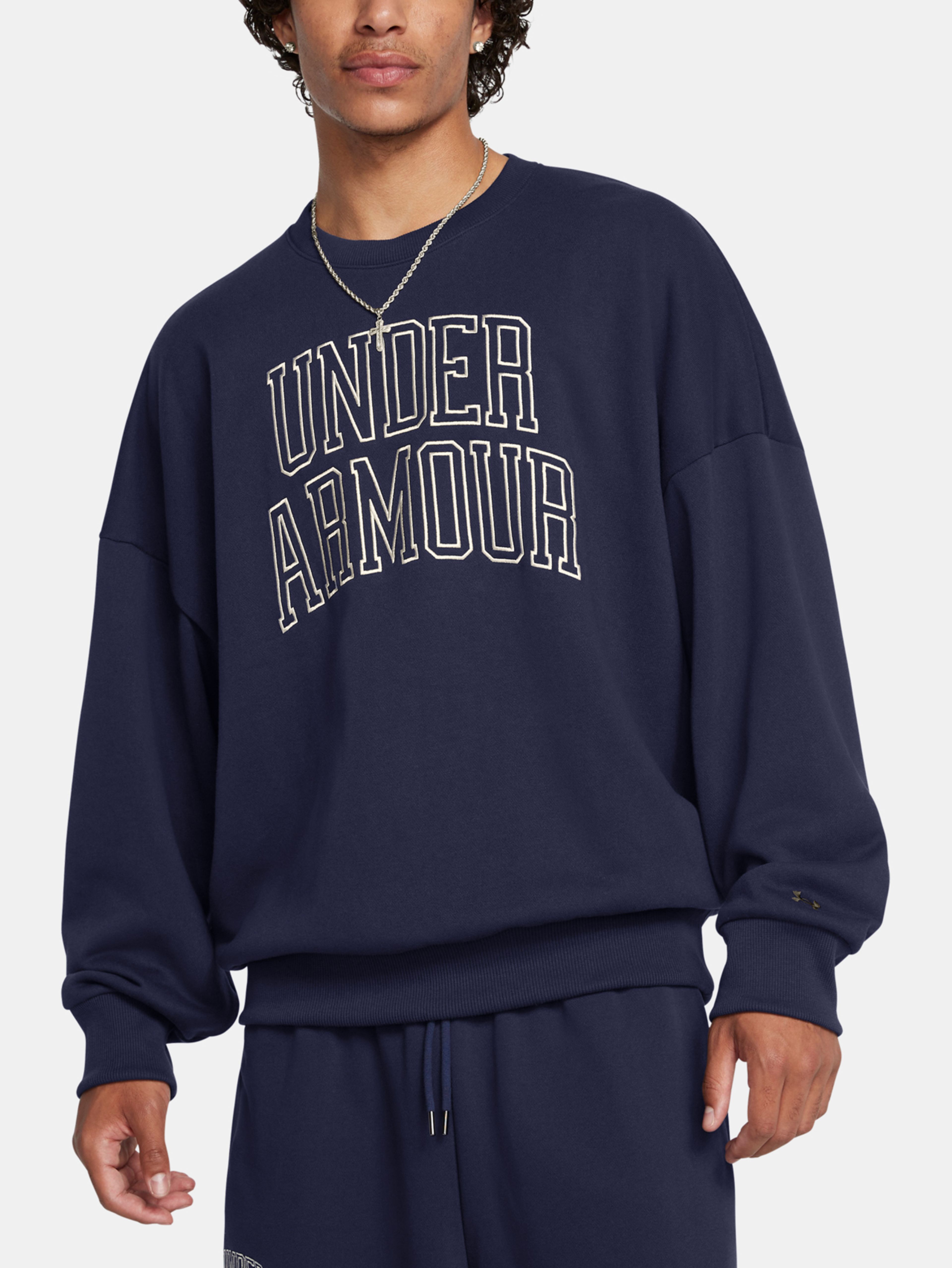 Férfi felső Under Armour UA Icon HWT Terry OS Crew-BLU