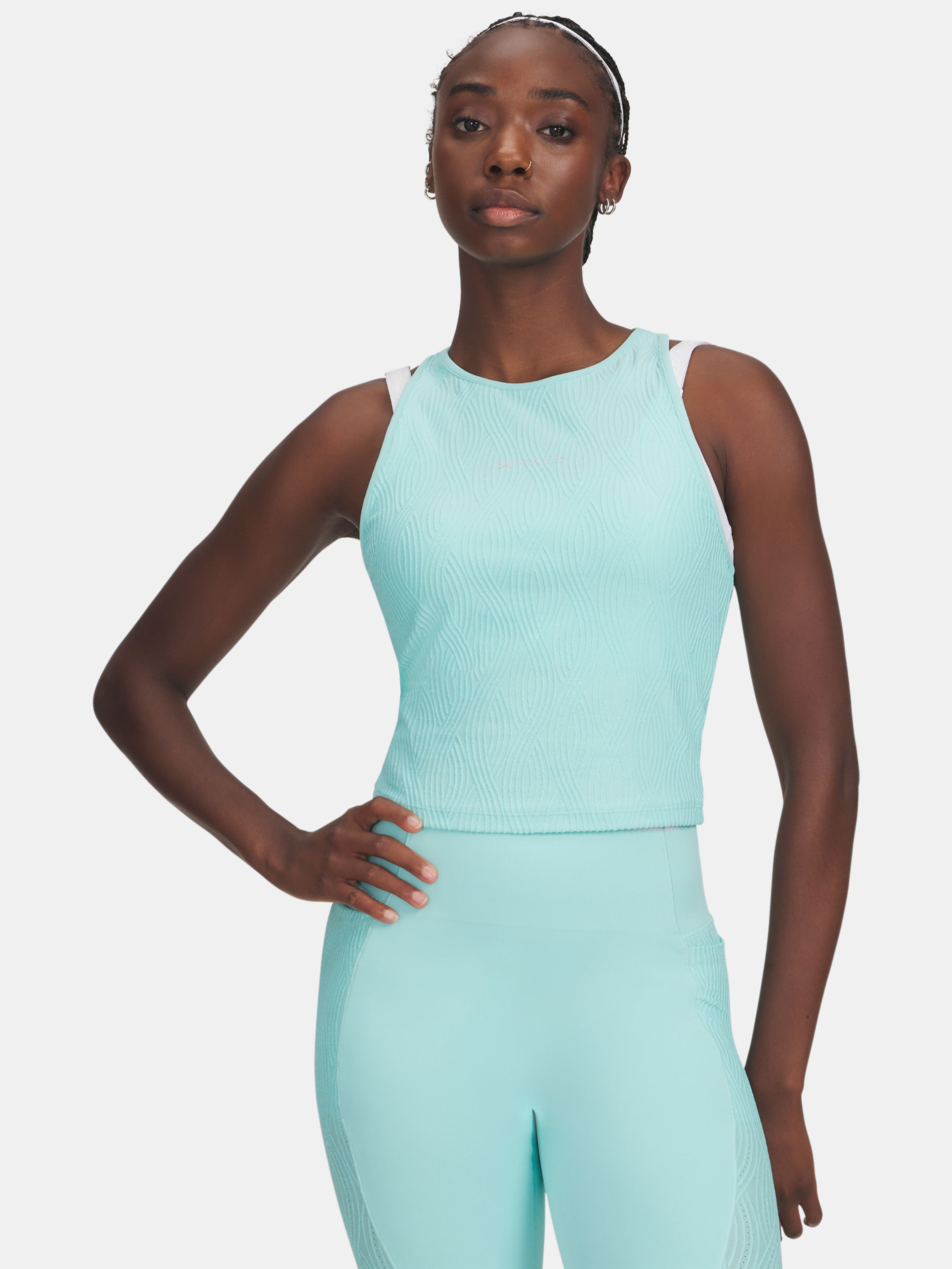 Női atlétatrikó Under Armour UA Halo Jacquard Knit Tank-BLU