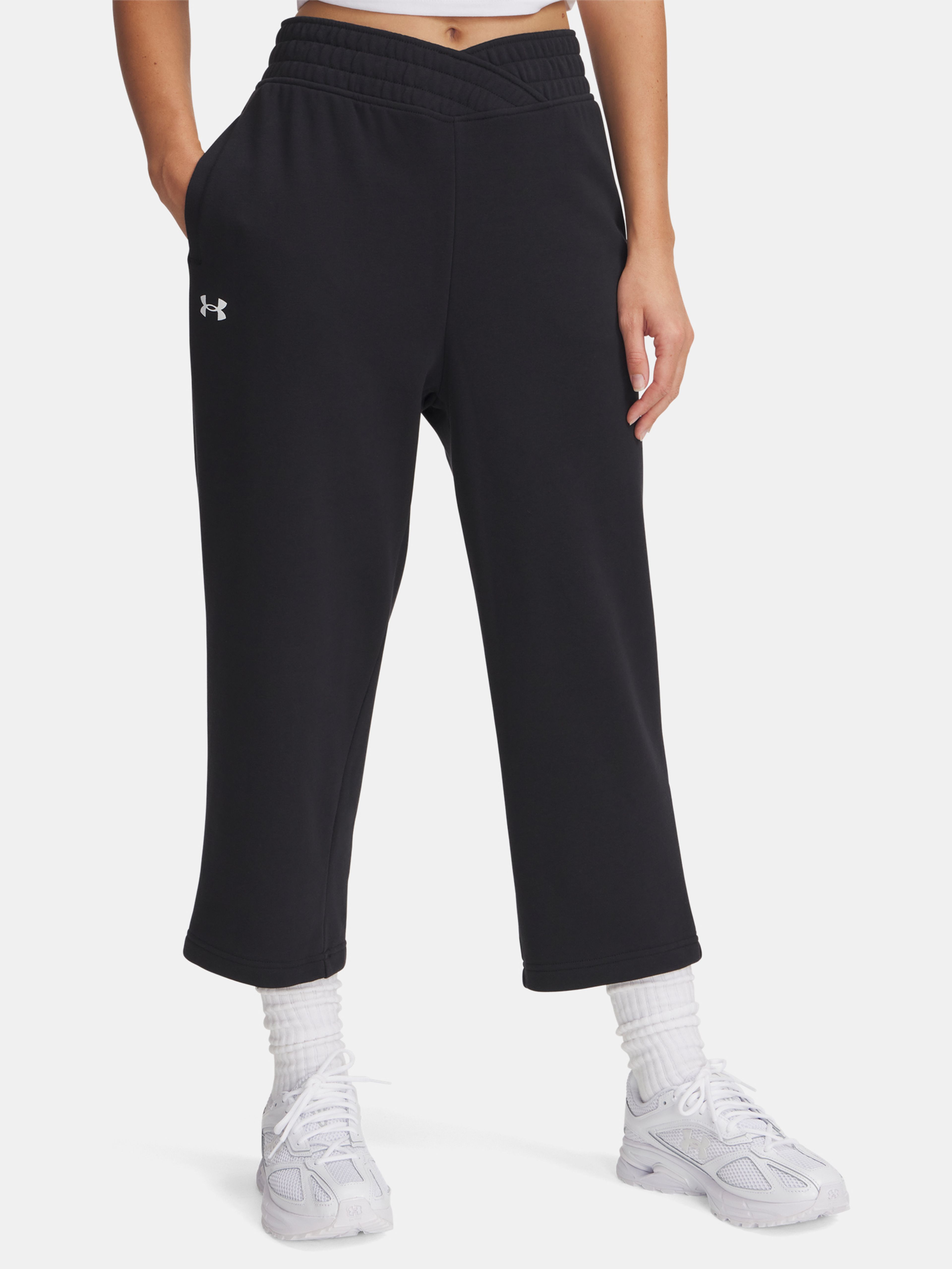 Ženske spodnji del trenirke Under Armour UA Rival Terry Crop Wide Leg