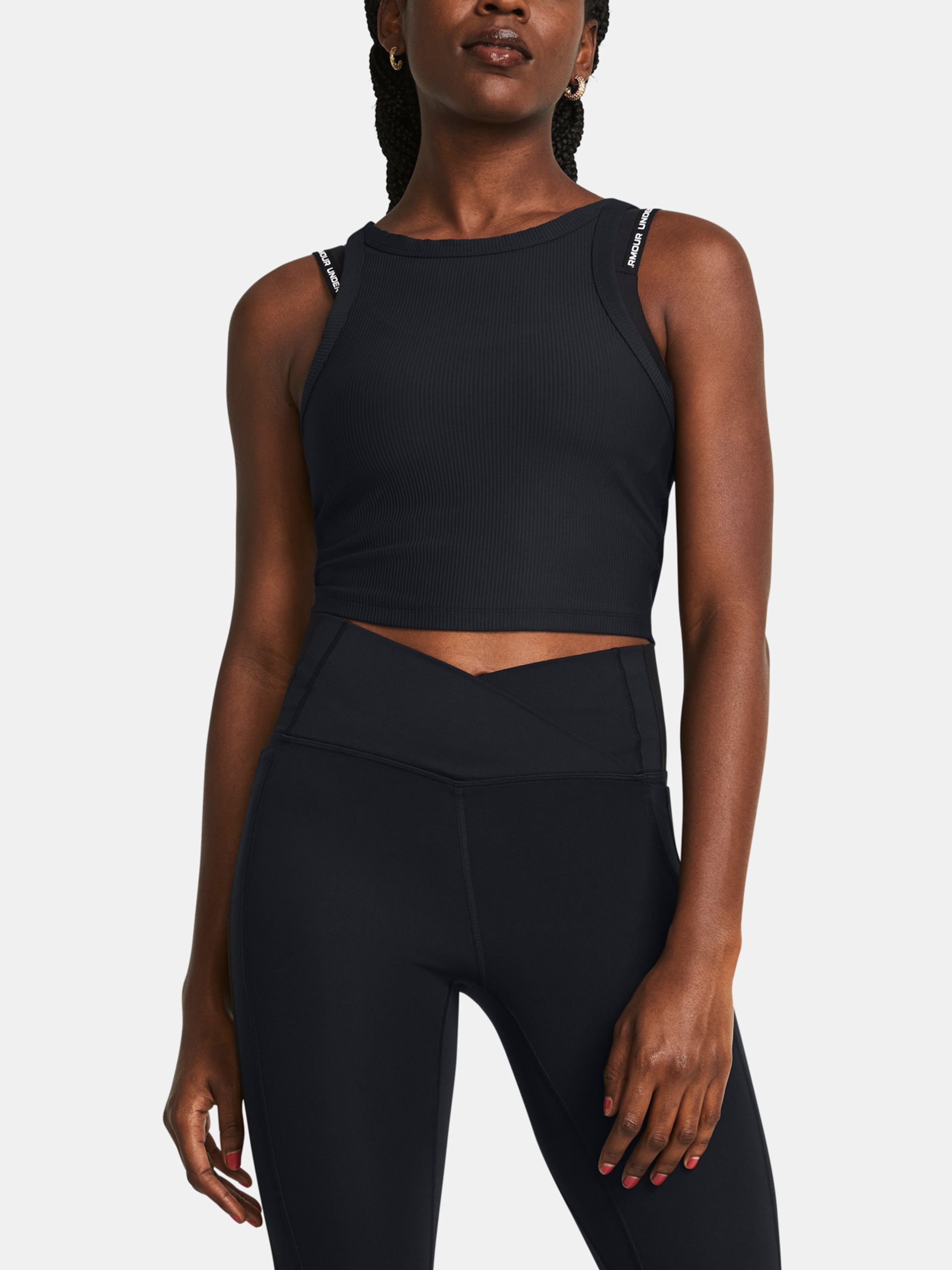 Ženska majica brez rokavov Under Armour Meridian Rib Crop Tank - 001