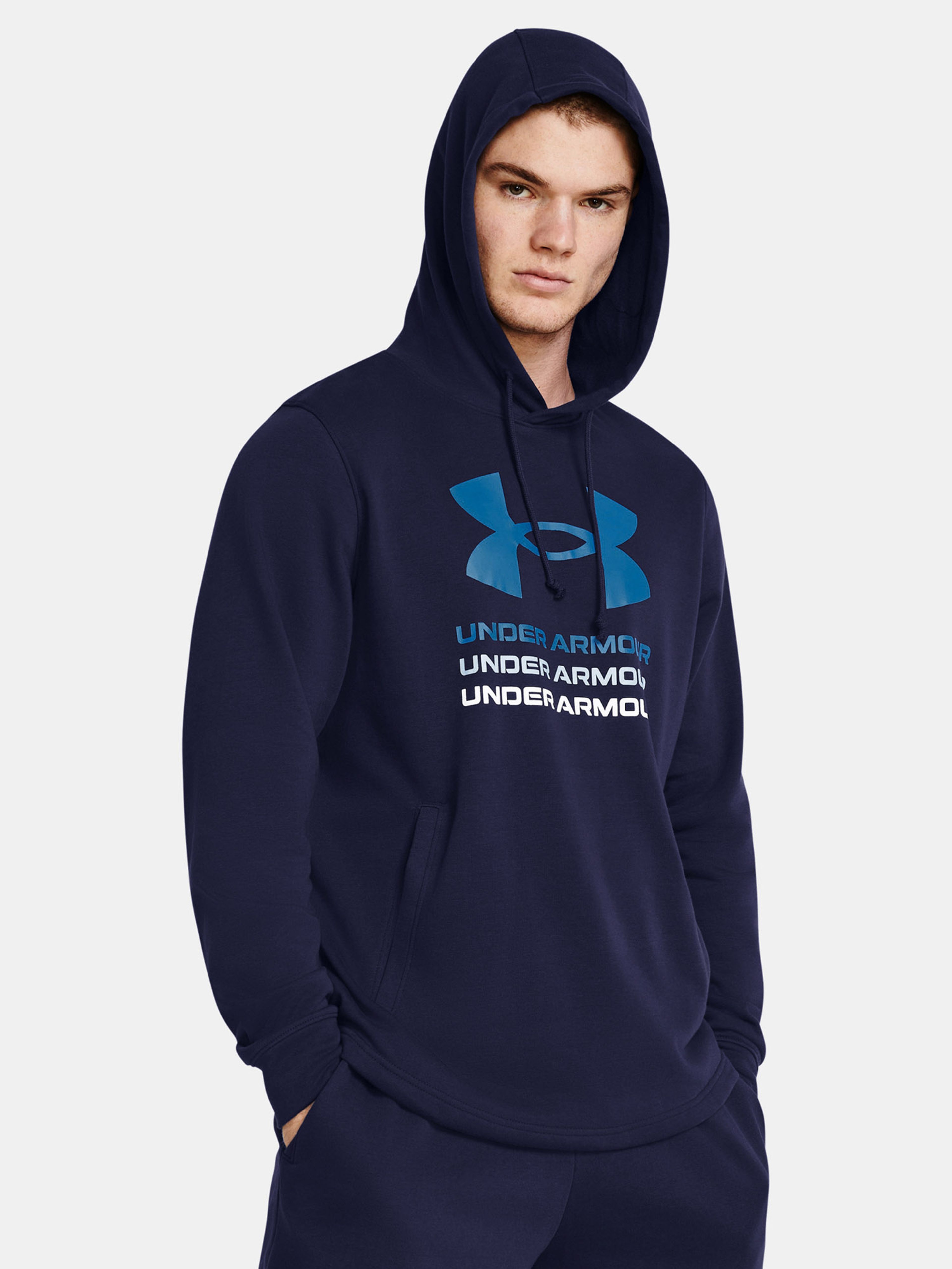 Moški pulover Under Armour UA Rival Terry Graphic Hood