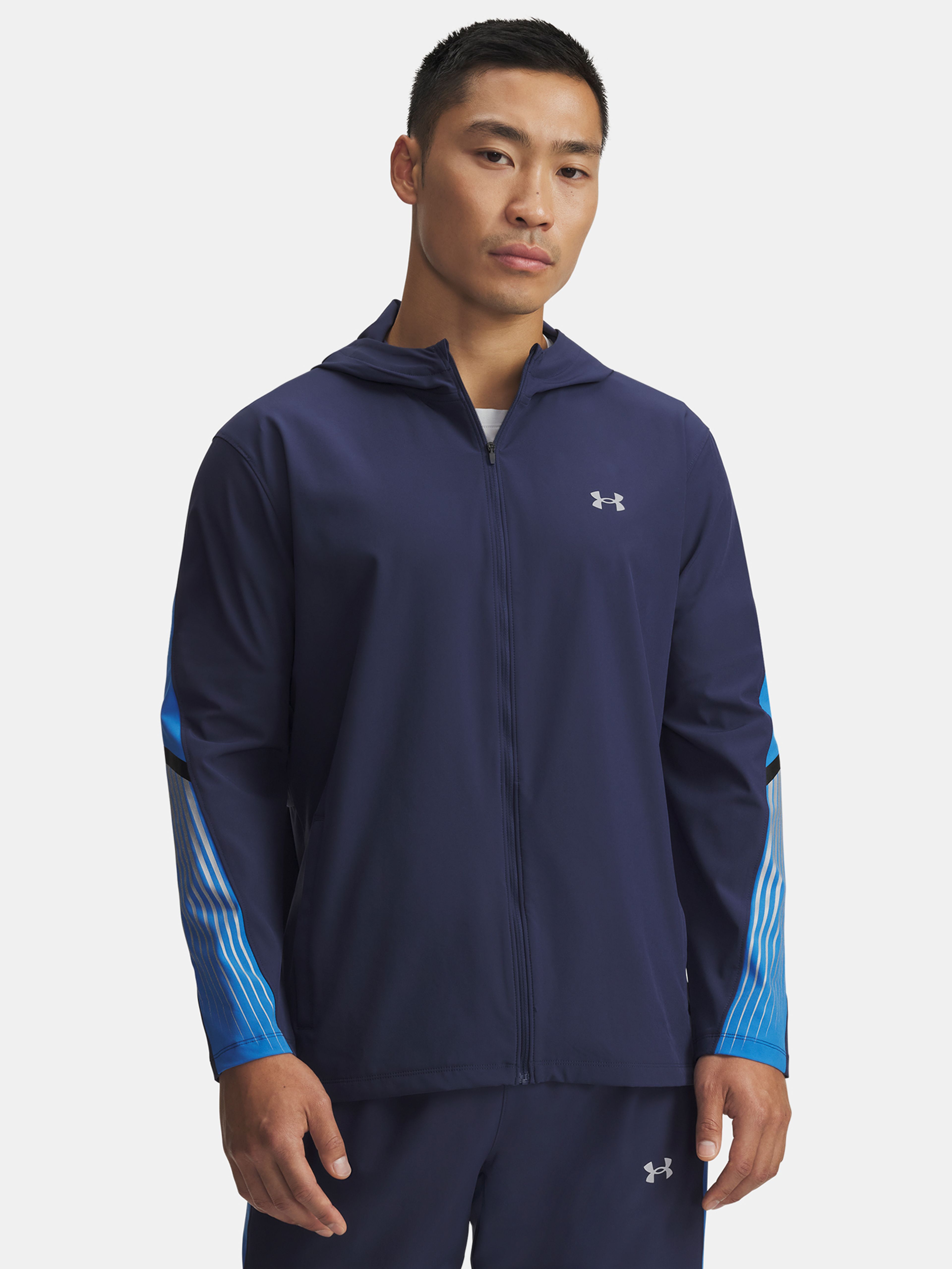 Vyriška striukė Under Armour UA Velociti Storm Hooded Jkt-BLU