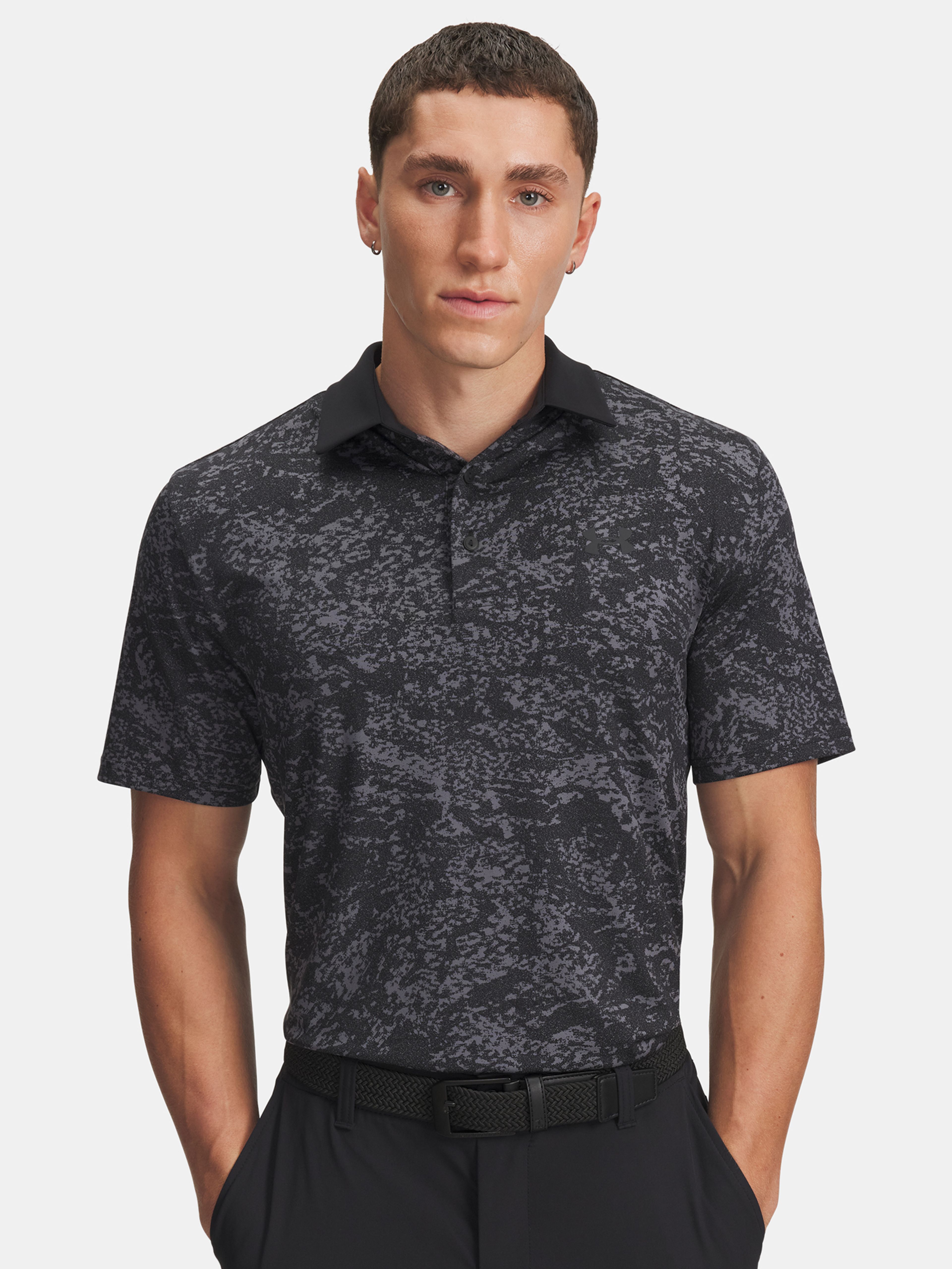Férfi póló Under Armour UA Playoff 3.0 Printed Polo-BLK