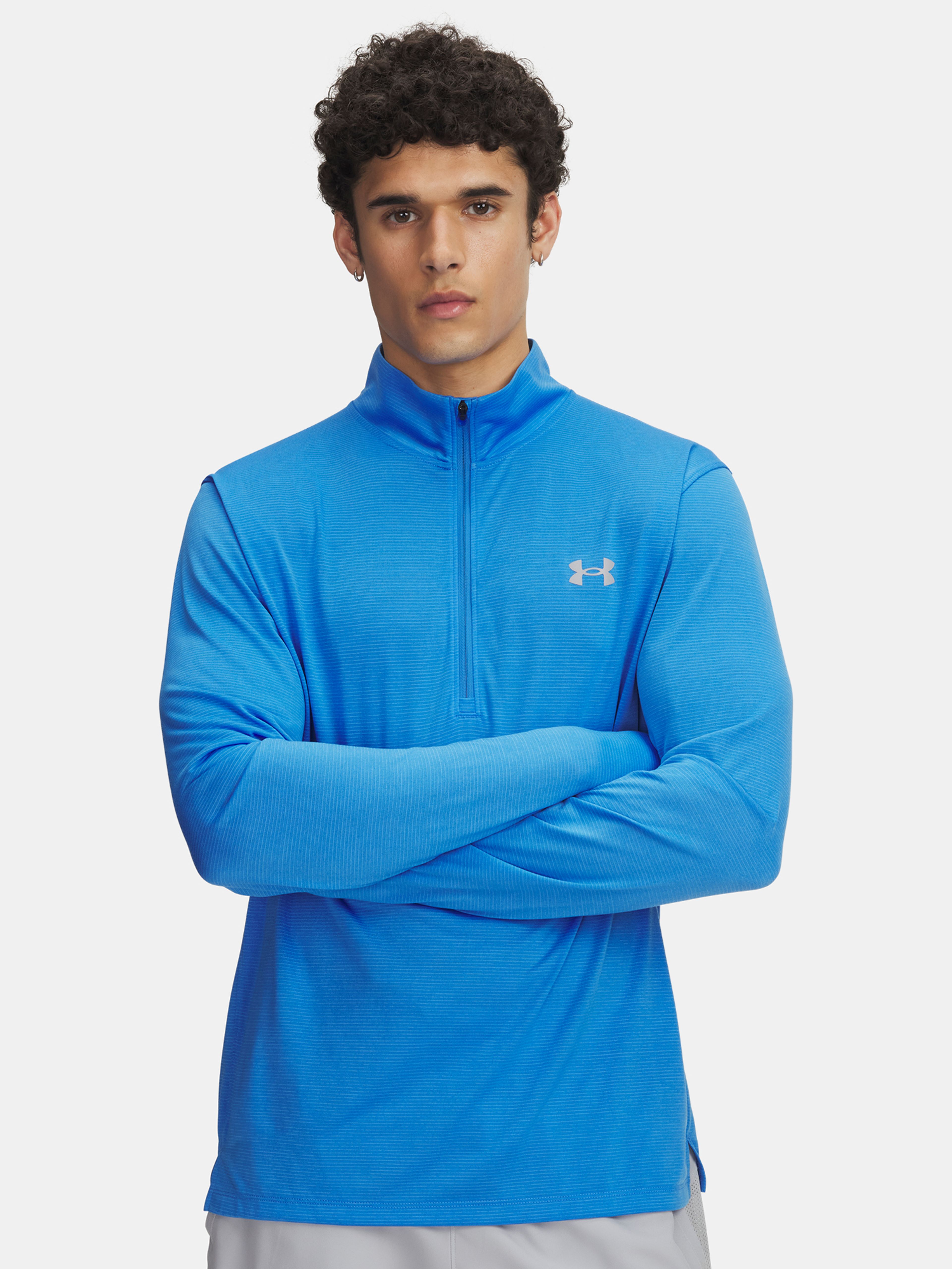 Férfi póló Under Armour UA LAUNCH 1/4 ZIP-BLU