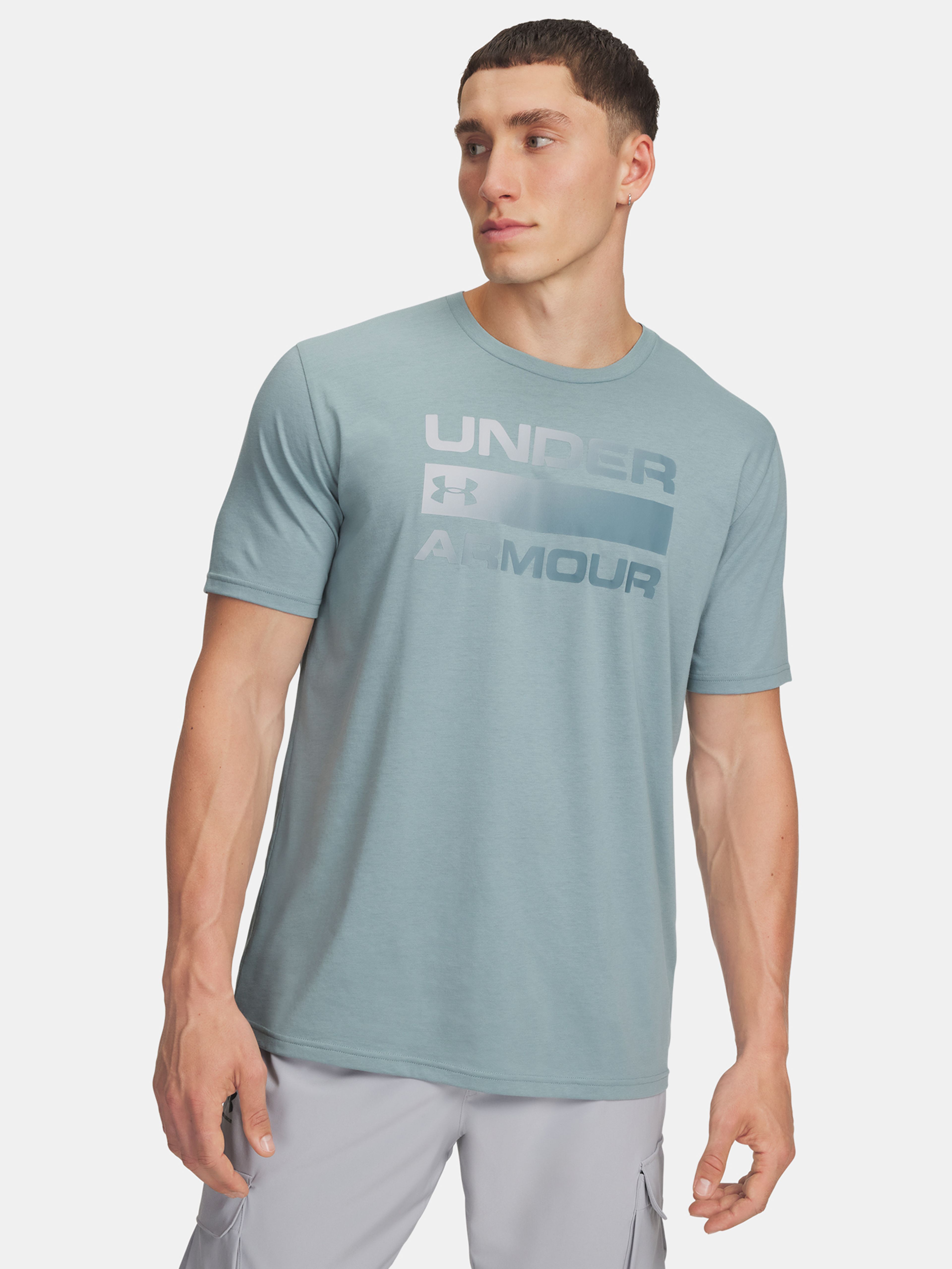 Férfi póló Under Armour UA TEAM ISSUE WORDMARK SS-GRN