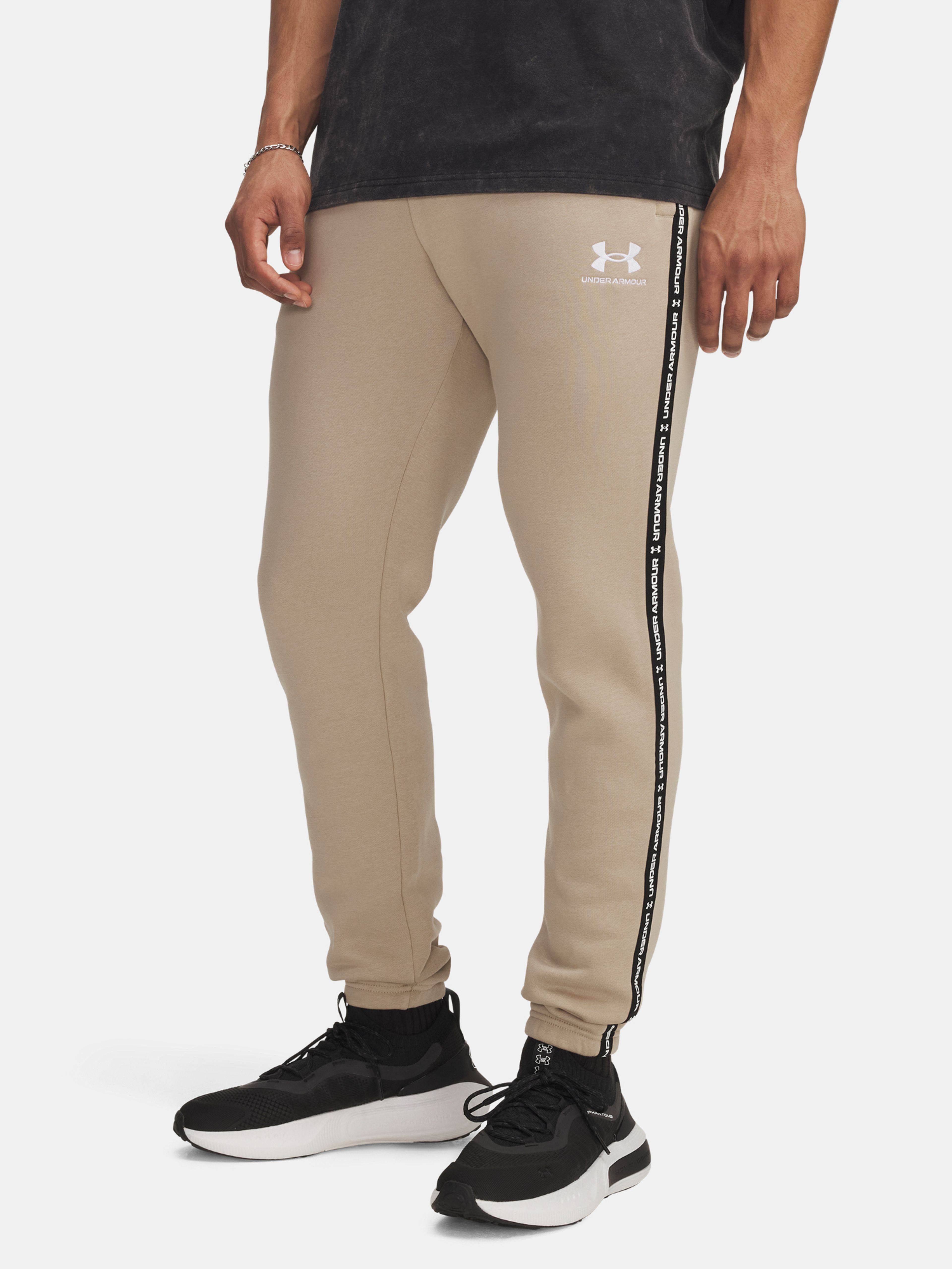 Pánské tepláky Under Armour UA Icon Fleece Jgr Taping-BRN