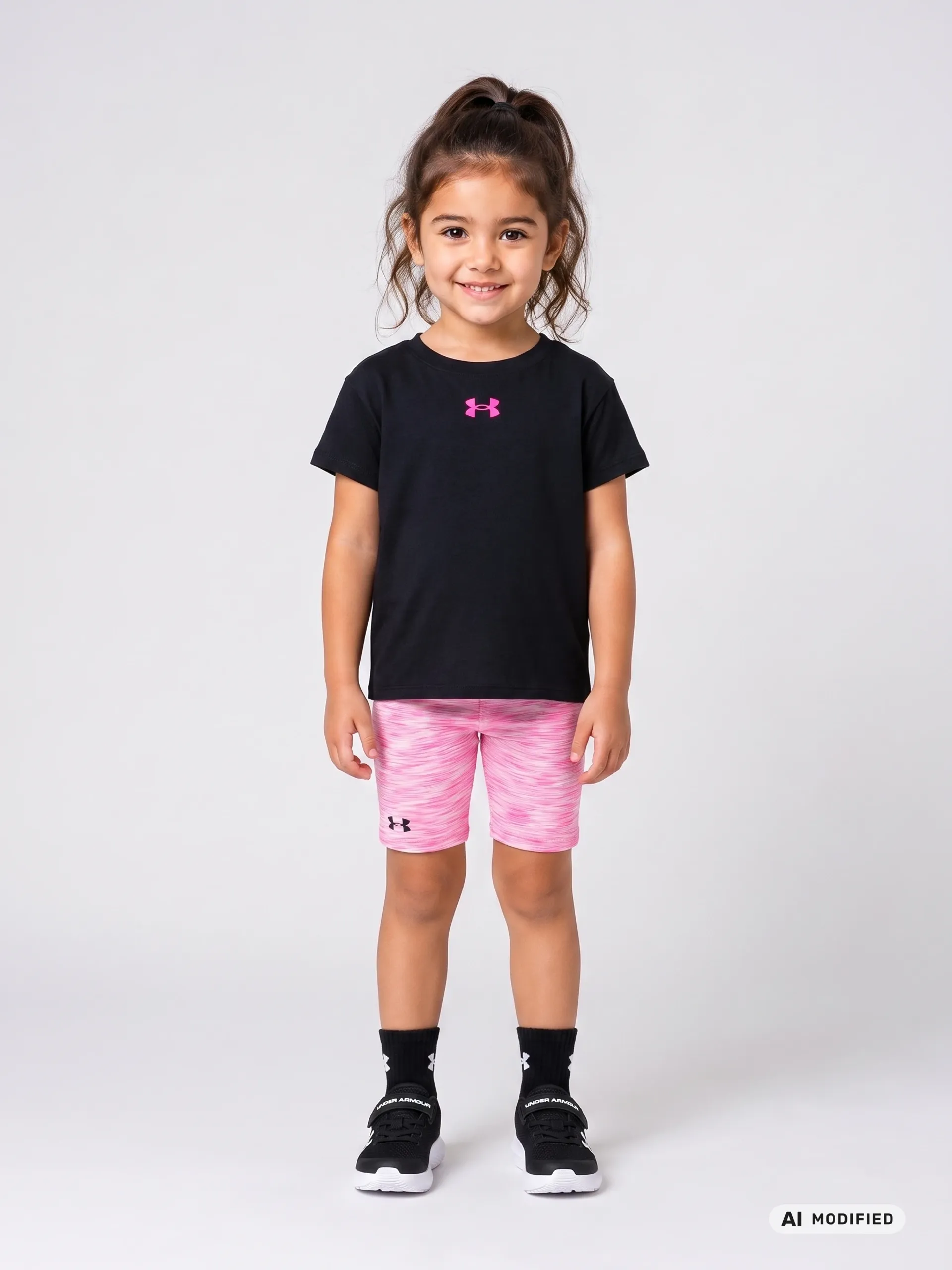 Mergaičių rinkinys Under Armour UA TWIST BIKE SHORT SET-BLK - 001
