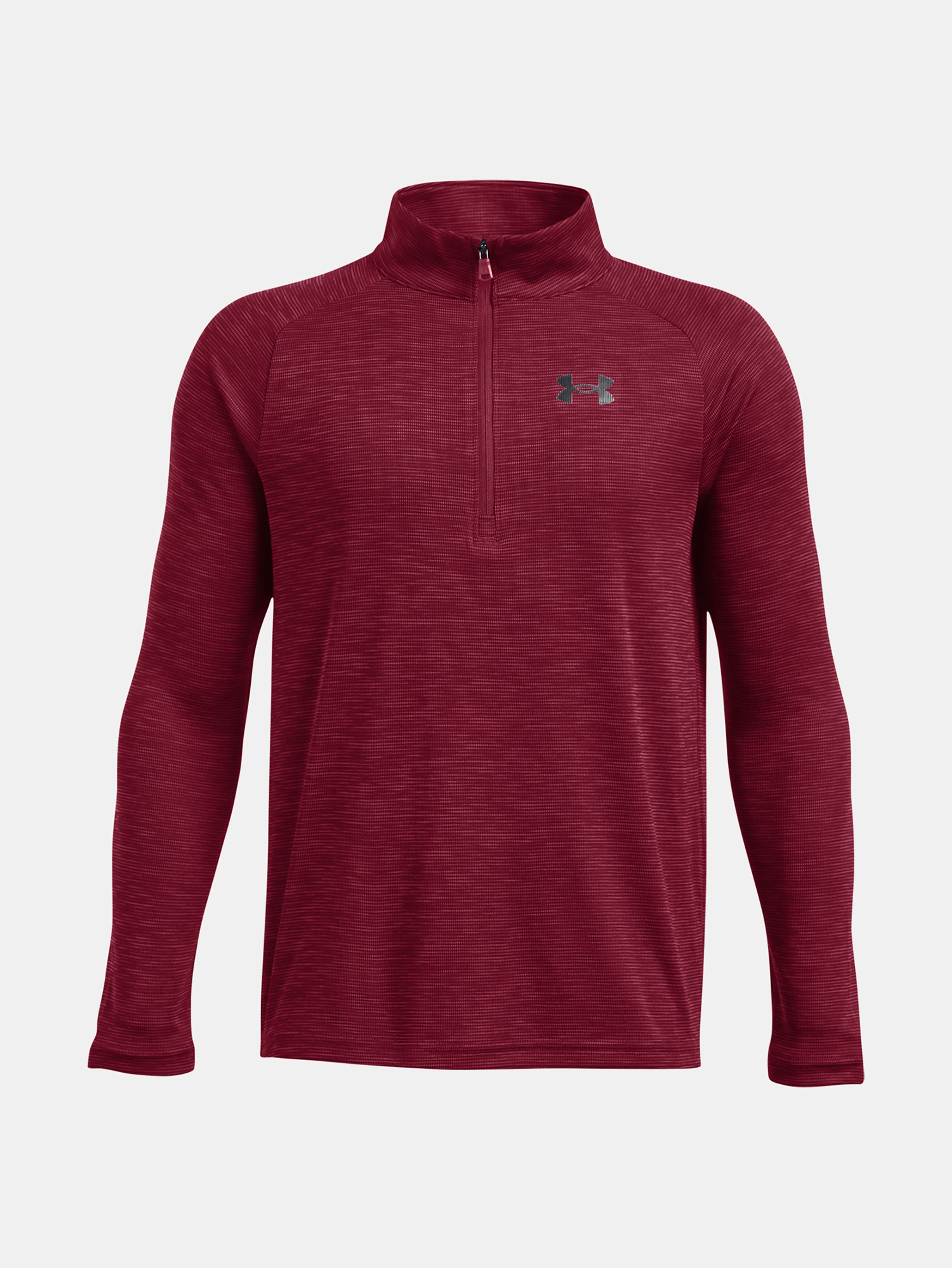 Fiú póló Under Armour UA Tech Textured 1/2 Zip-RED