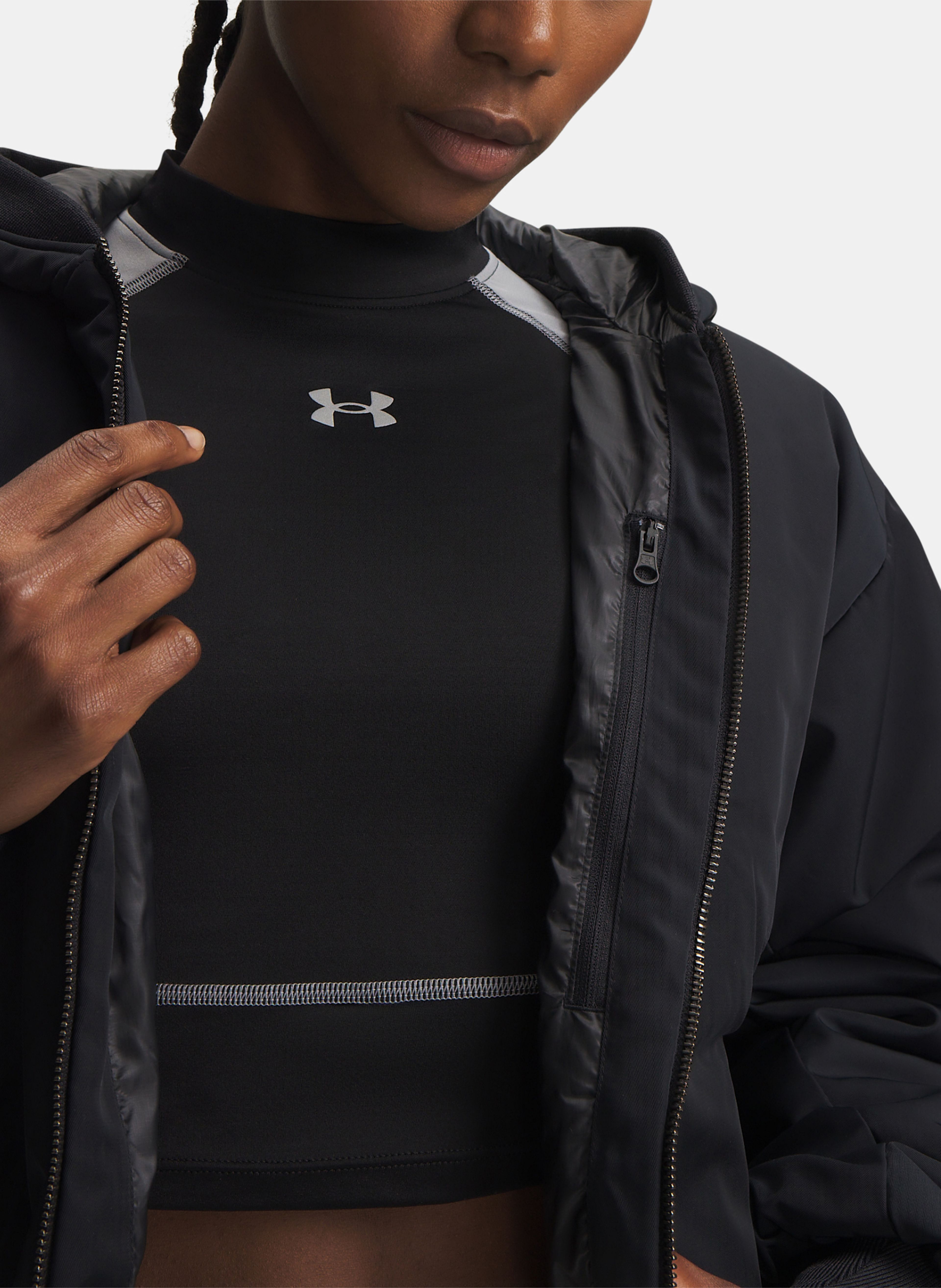 Naiste jope Under Armour Latitude Hooded Bomber Jkt - 004