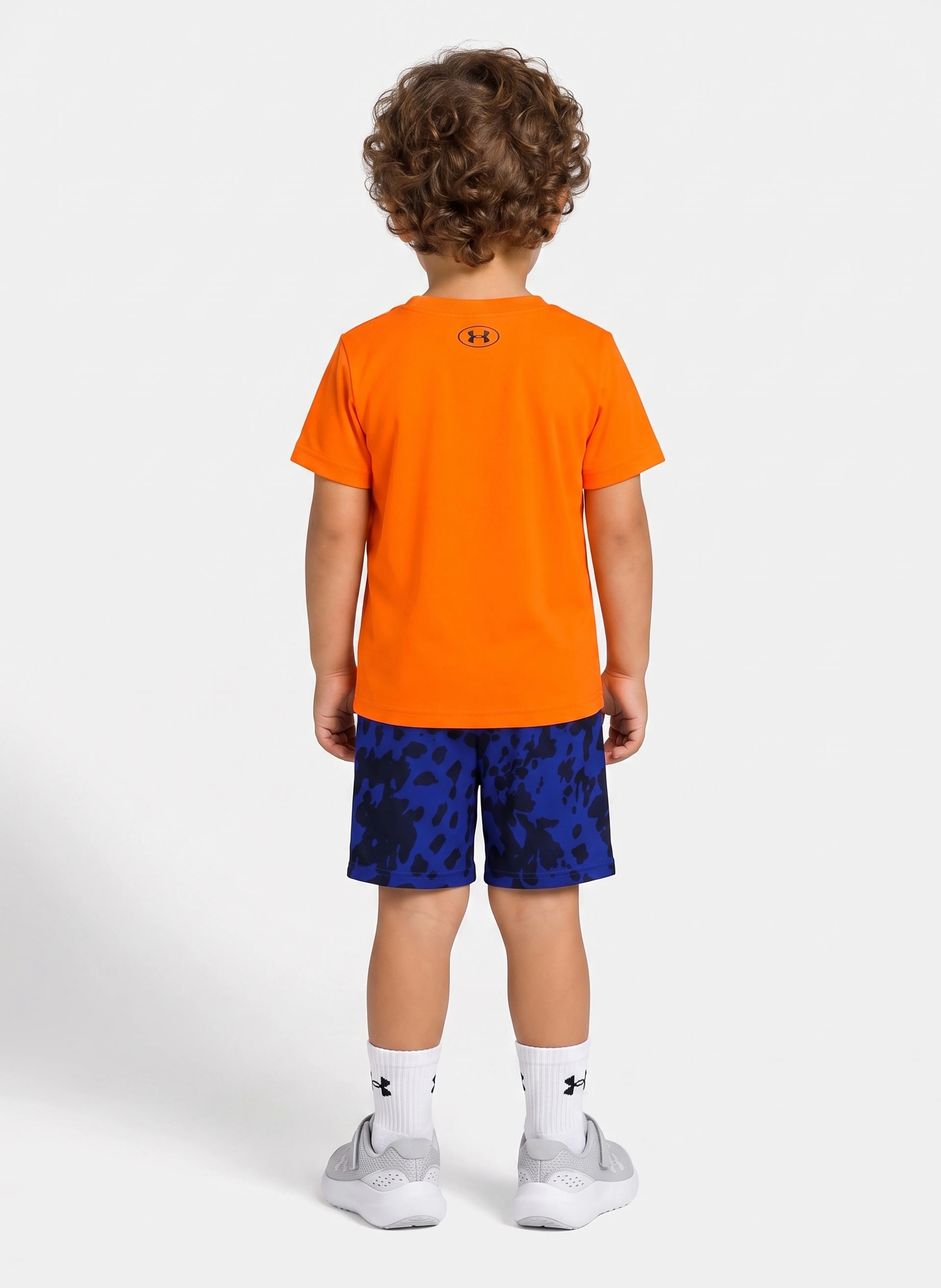 Zēnu komplekts Under Armour UA TECH PRINTED SS SHORT SET-ORG - 002
