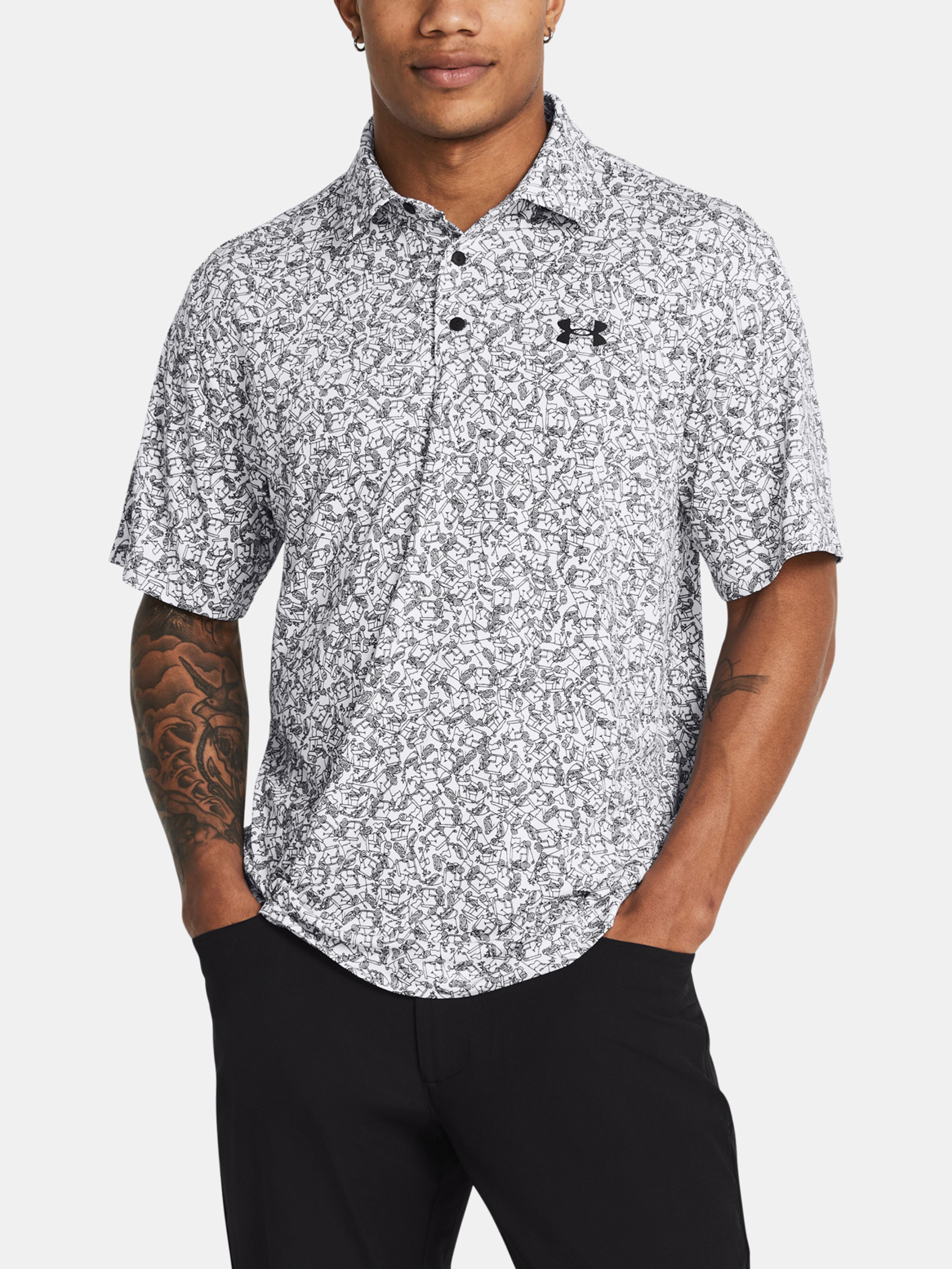 Moška majica Under Armour UA Playoff 3.0 Printed Polo-WHT