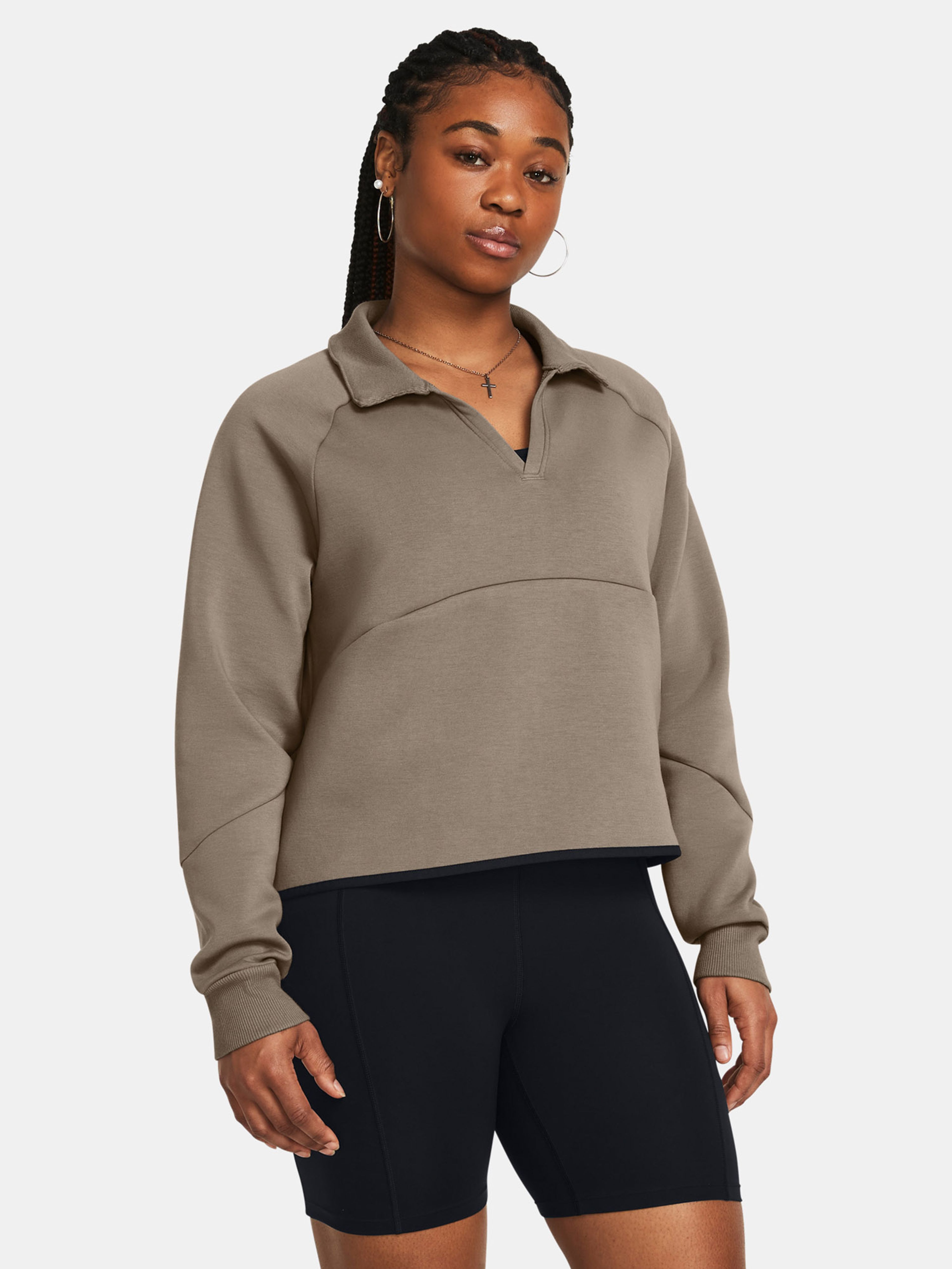 Ženski pulover Under Armour Unstoppable Flc Rugby Crop