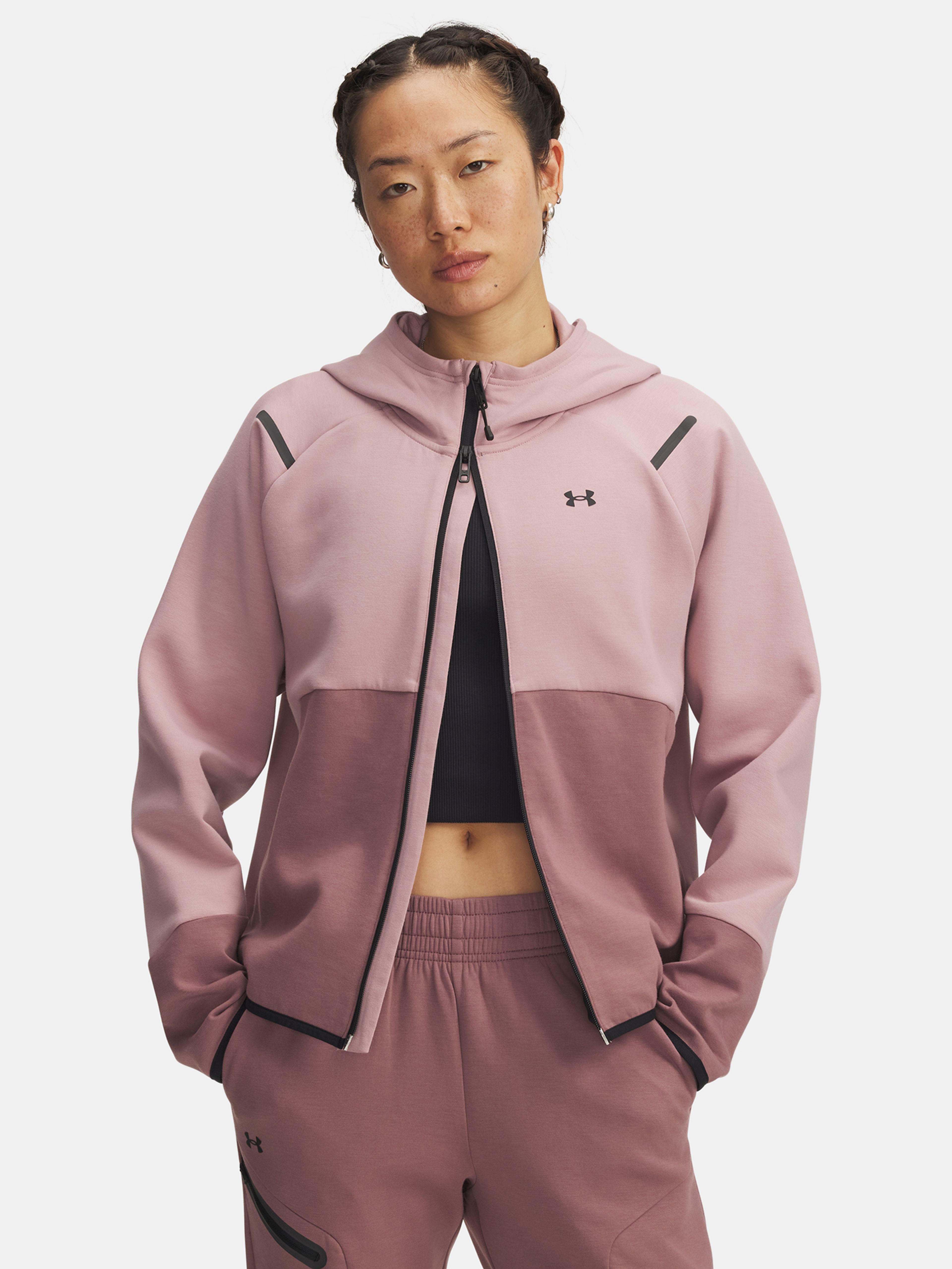 Dámska mikina Under Armour Unstoppable Fleece FZ-PNK