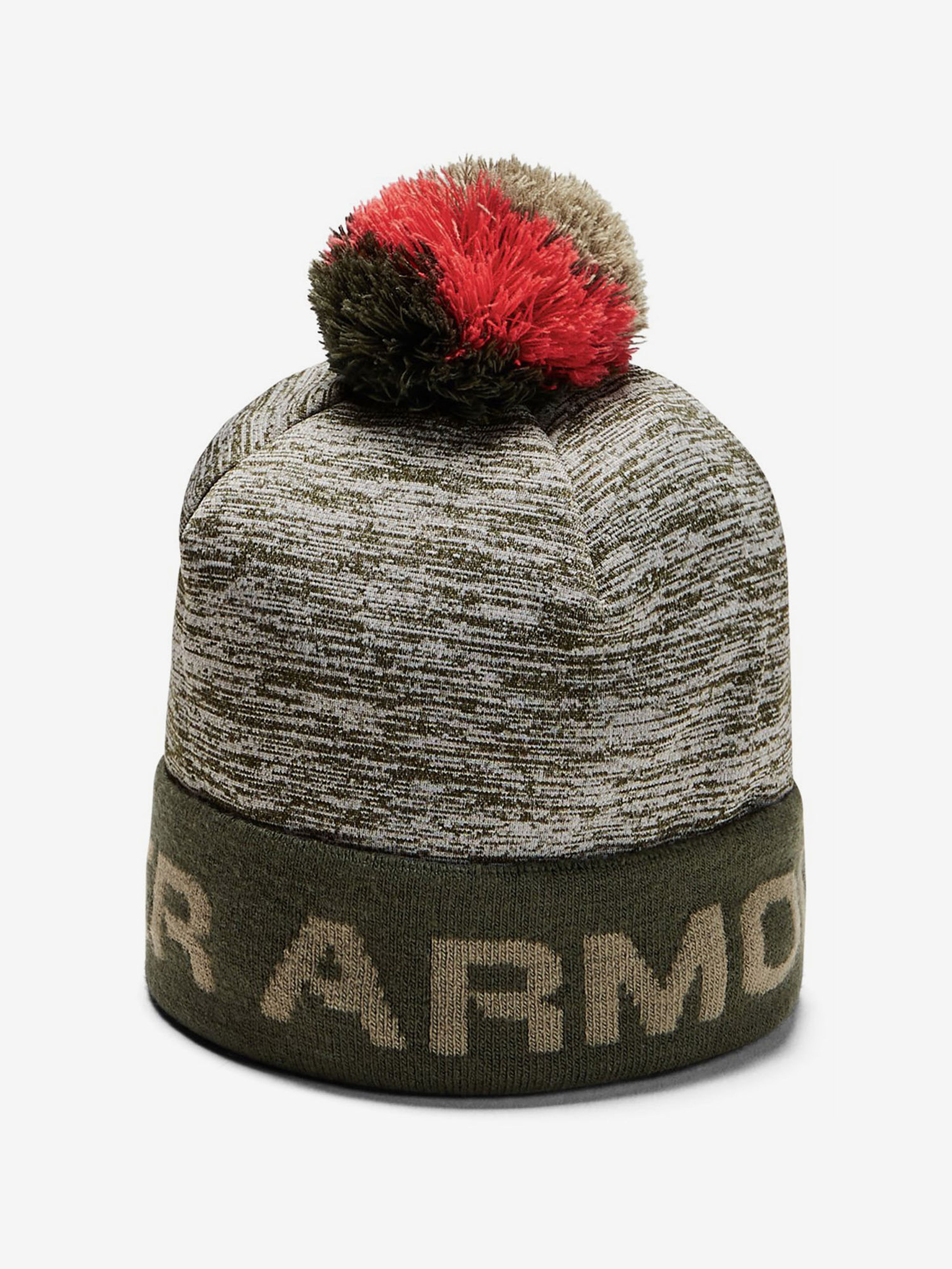 Deška kapa Under Armour Boy's Gametime Pom Beanie-GRN