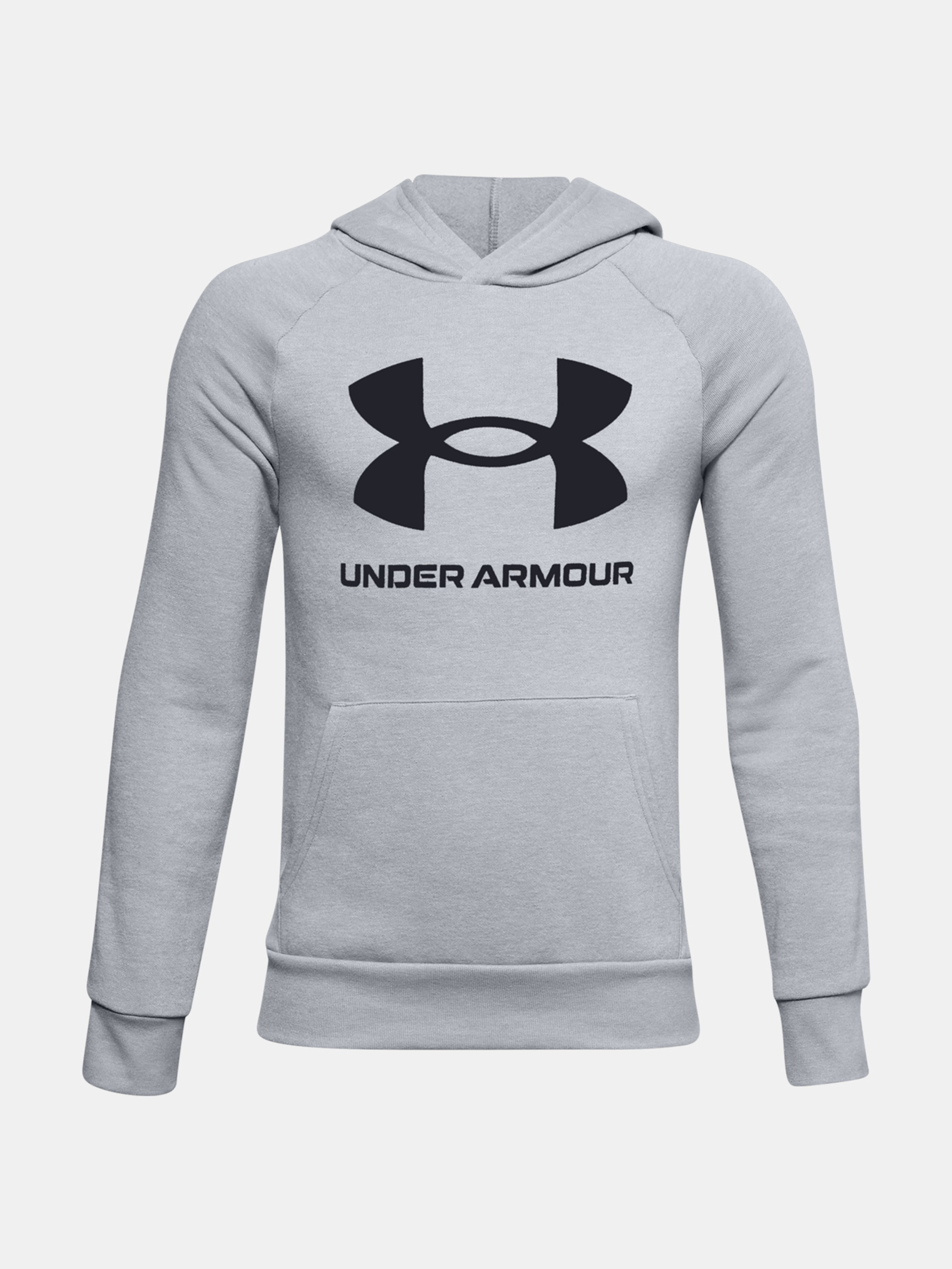 Deški pulover Under Armour UA RIVAL FLEECE HOODIE-GRY