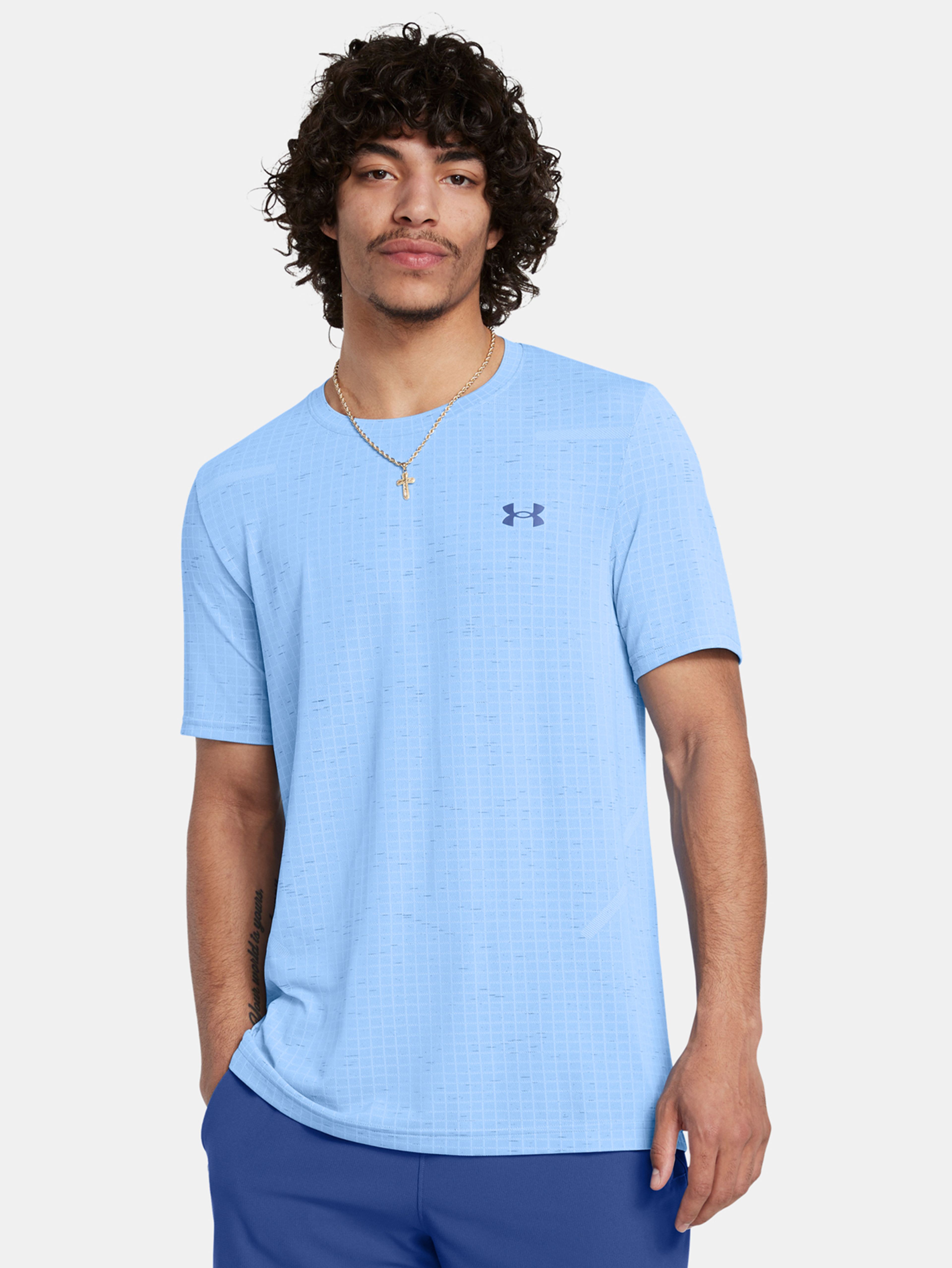 Férfi póló Under Armour Vanish Seamless Grid SS-BLU