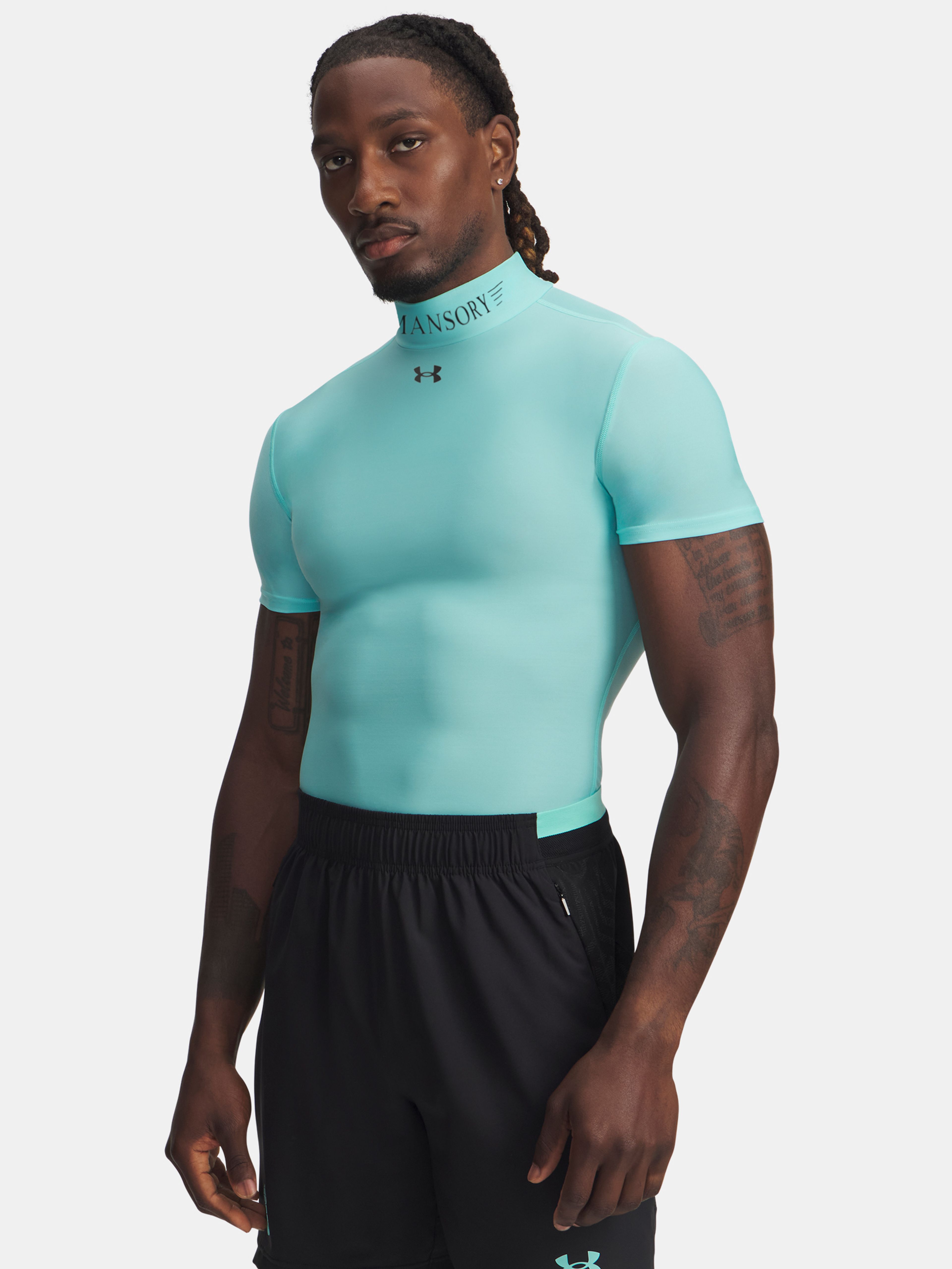 Vyriški marškinėliai Under Armour UA x Mansory HG Comp Mock SS-BLU