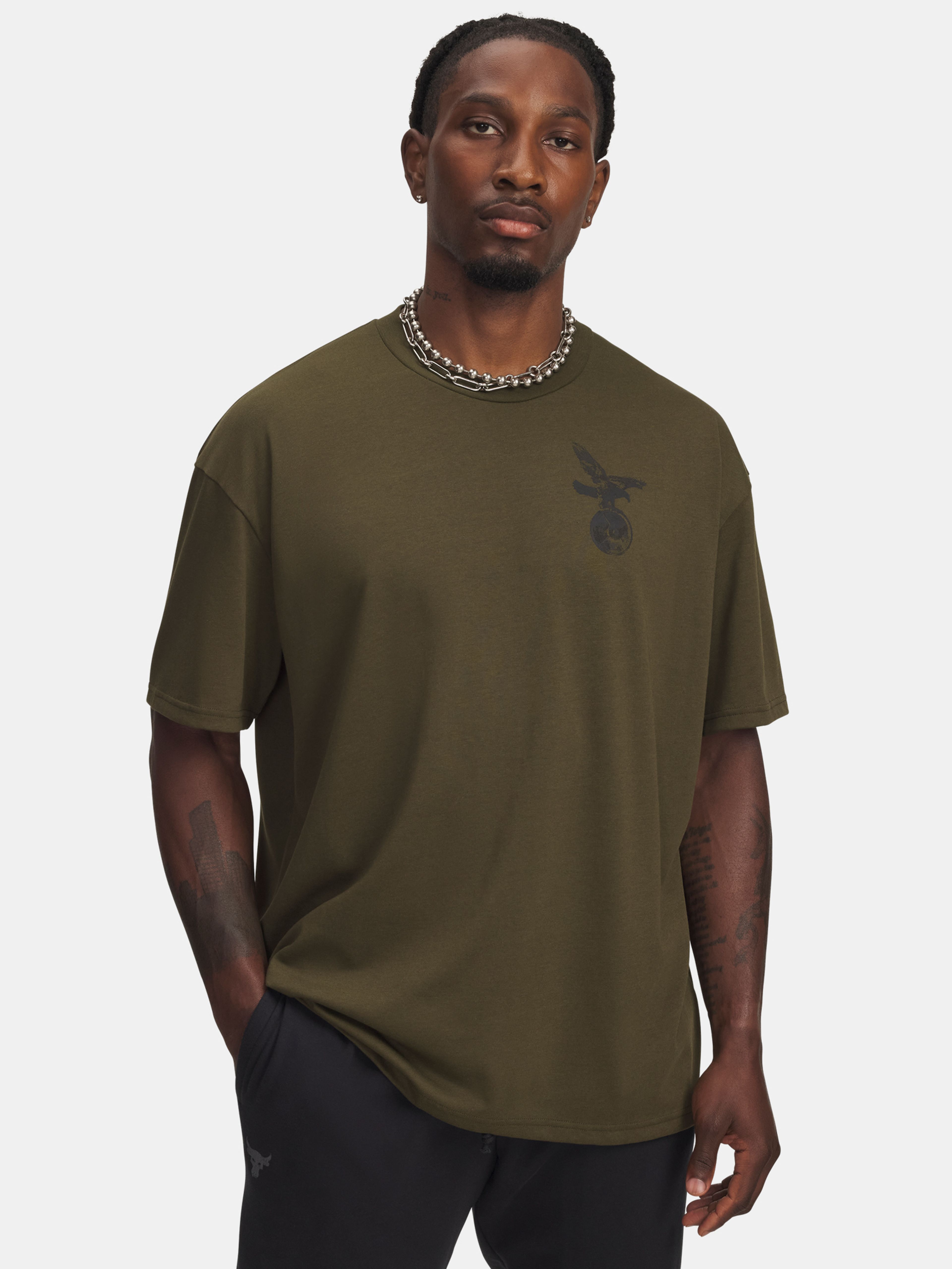 Férfi póló Under Armour UA Pjt Rck SS Q4 ST-GRN