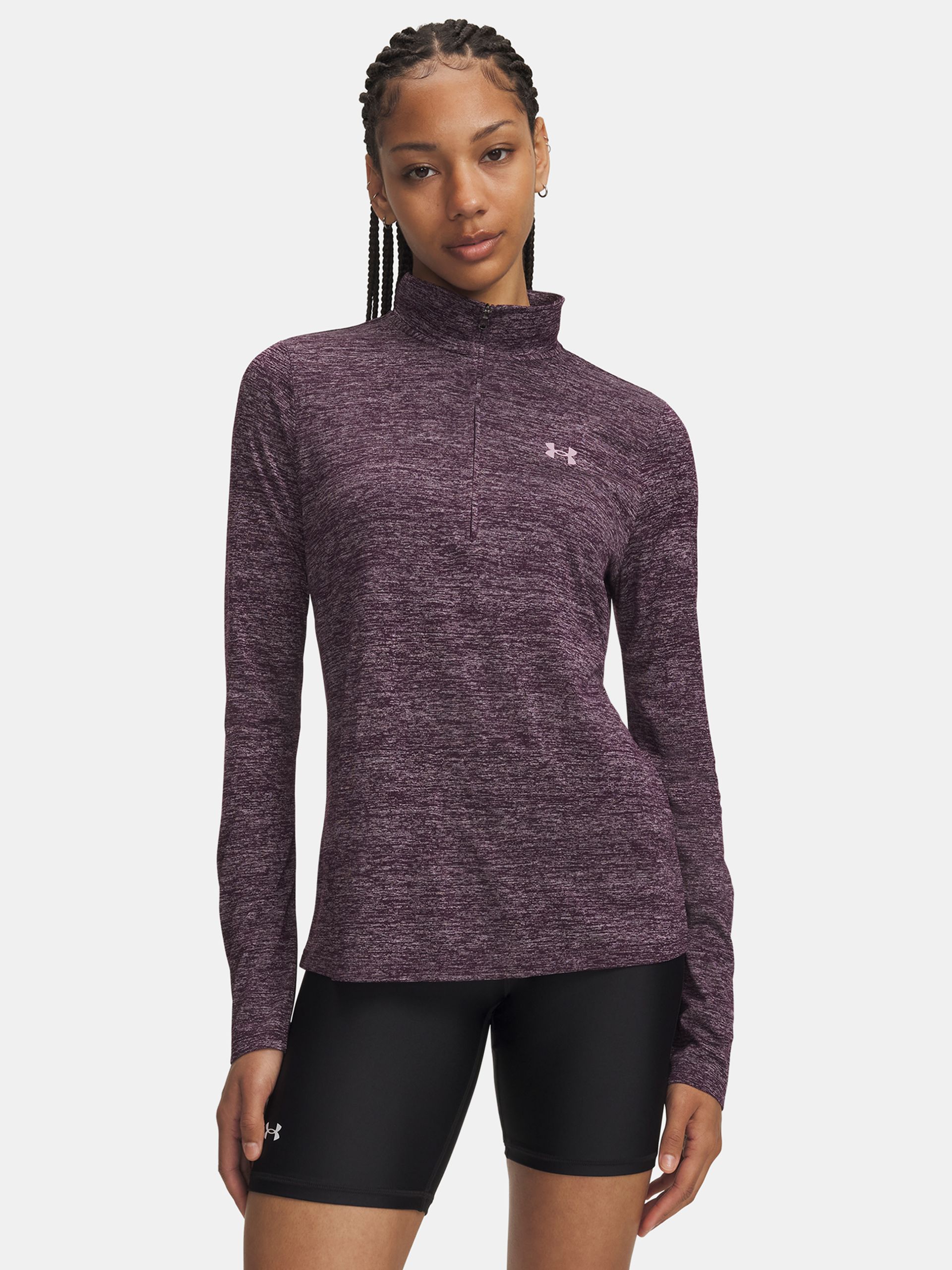 Női póló Under Armour Tech 1/2 Zip- Twist - 001