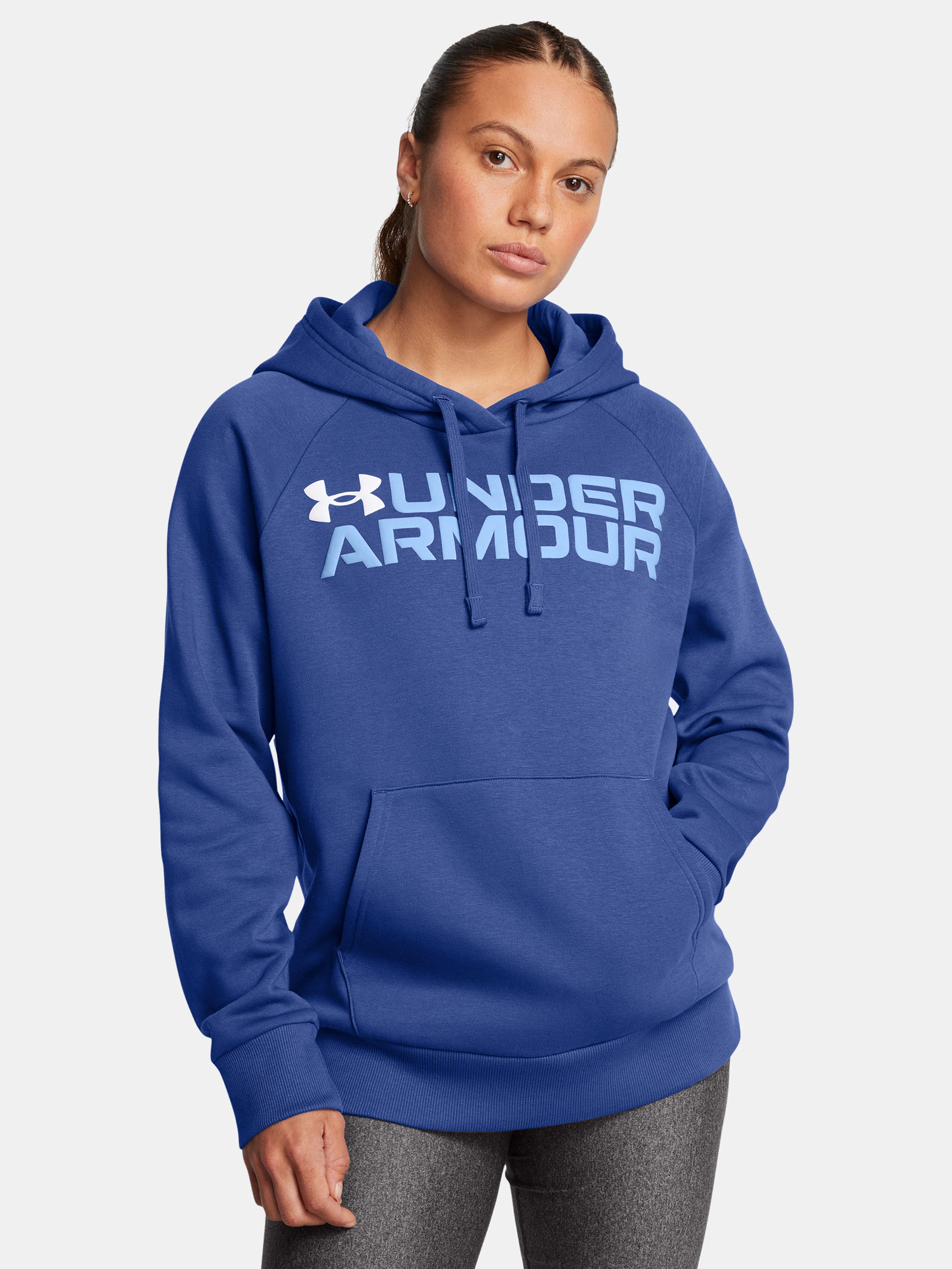 Női felső Under Armour Rival Fleece Wordmark Hoodie-BLU