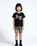 Dievčenský set Under Armour UA PRINTED BIKE SHORT SET-BLK-Čierna - 001
