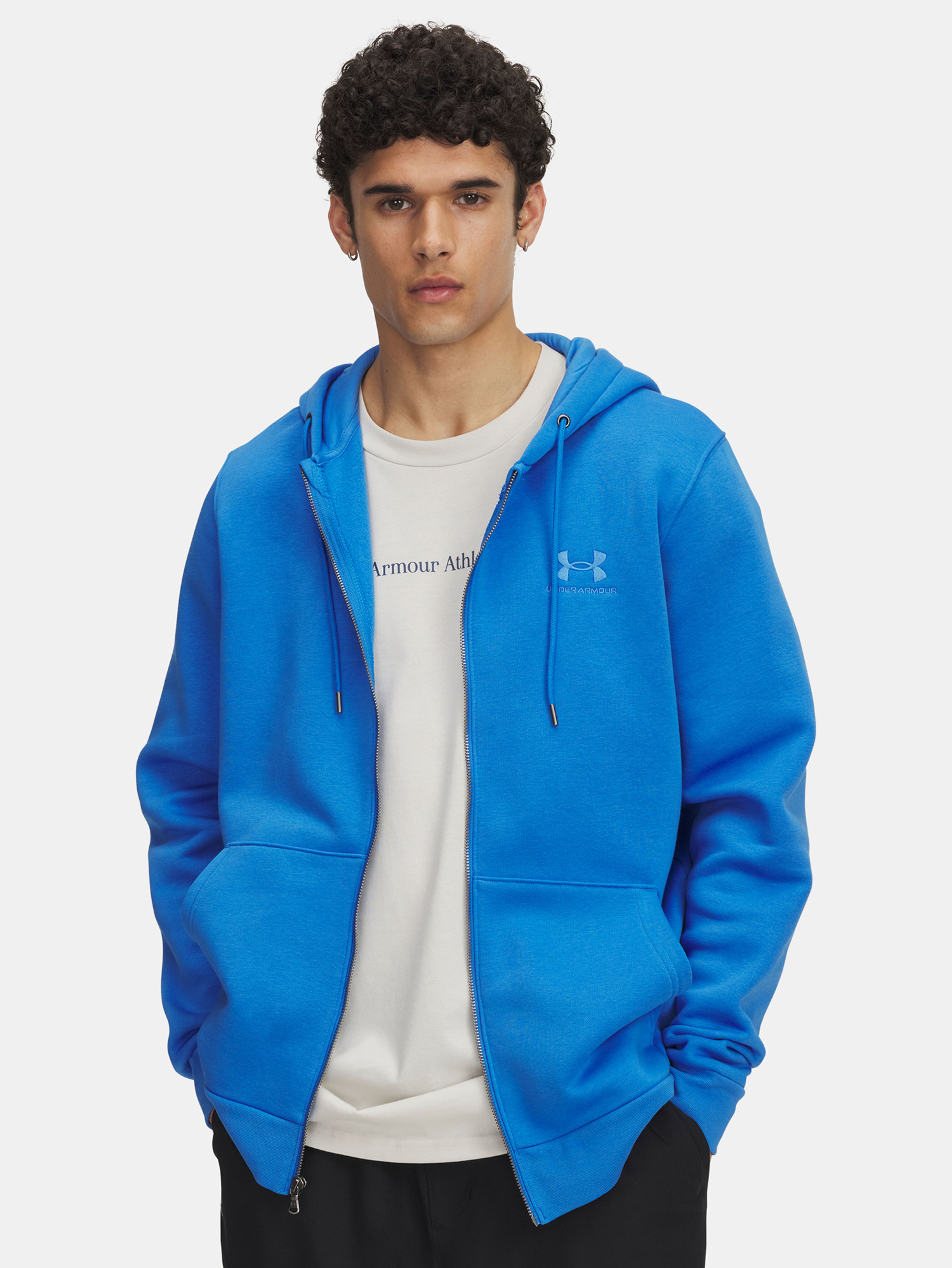 Pánska mikina Under Armour UA Icon Fleece FZ Hood-BLU