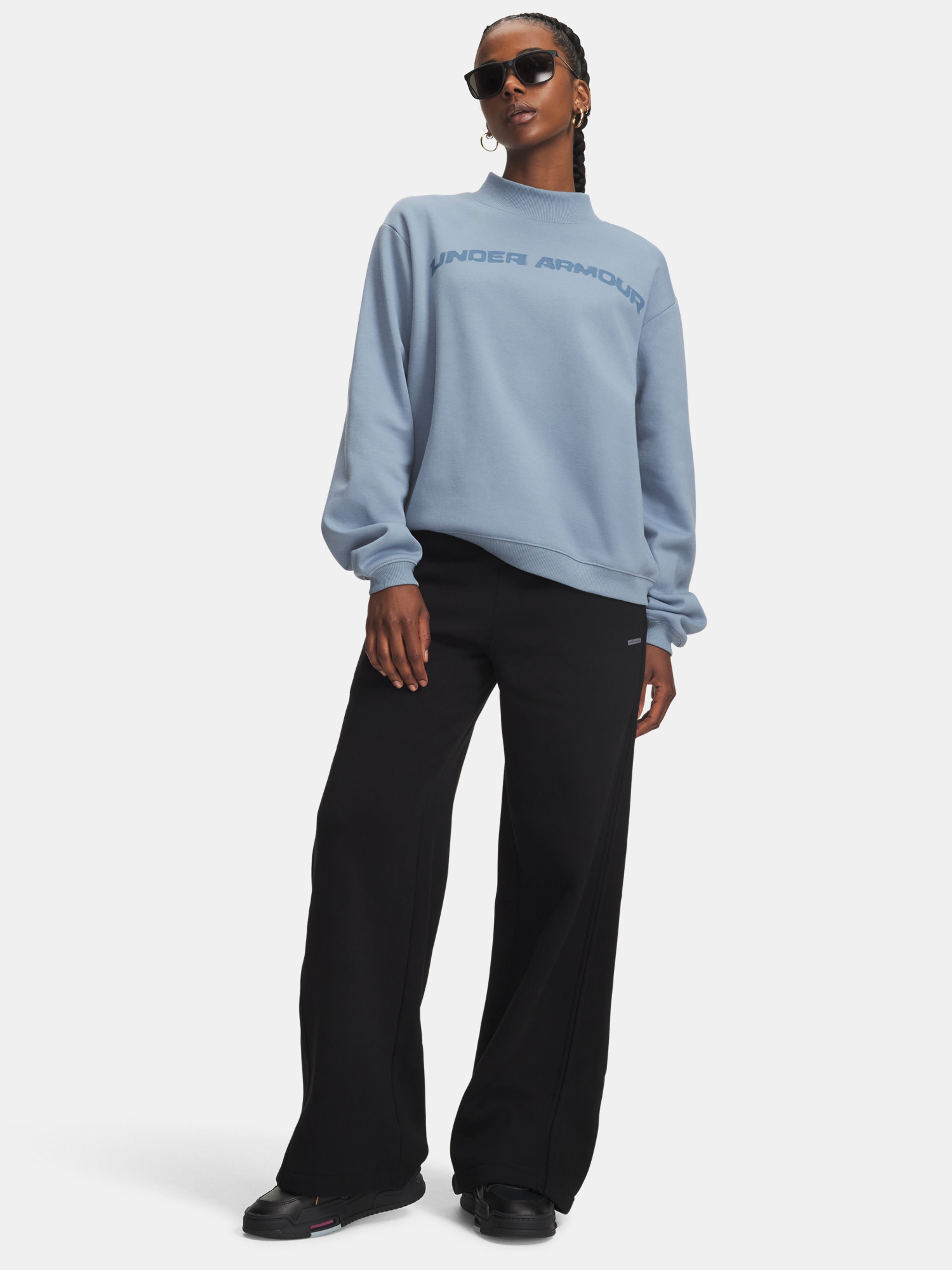Sieviešu sporta bikses Under Armour Icon Flc Sama Wide Leg - 004