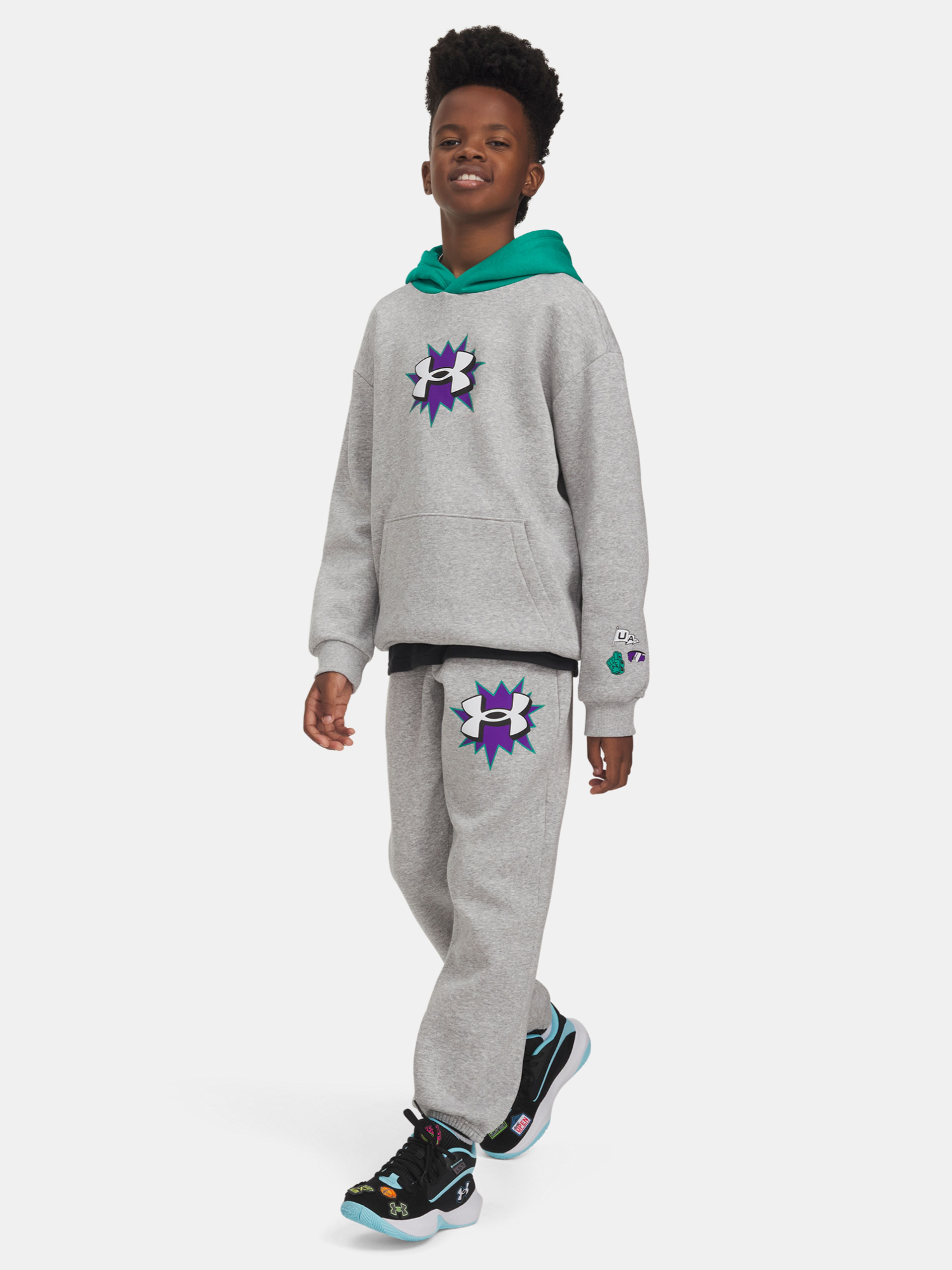 Berniukams  treningai Under Armour UA B RIVAL FLC GRAPHICS JGR - 005