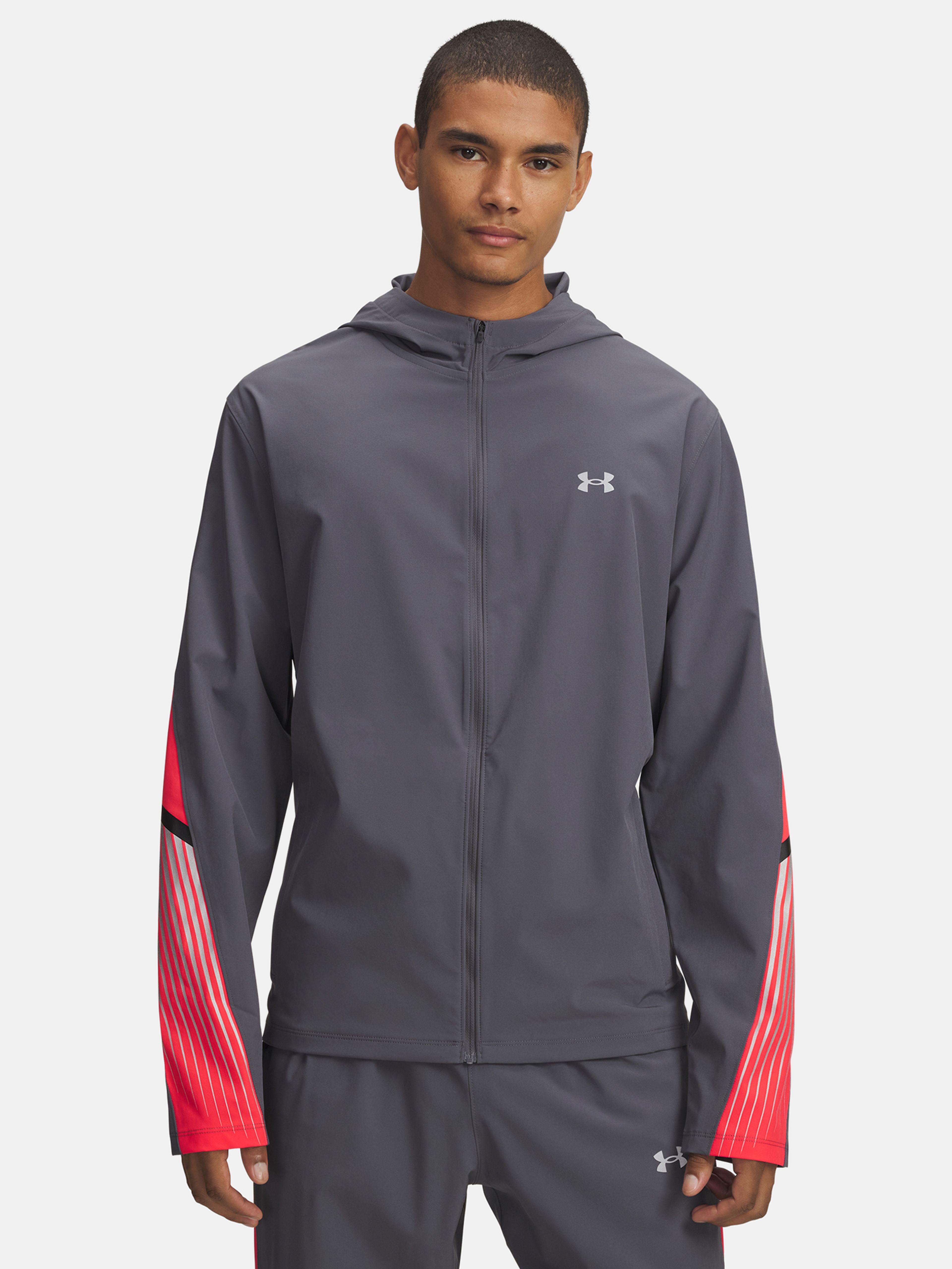 Férfi dzseki Under Armour UA Velociti Storm Hooded Jkt-GRY