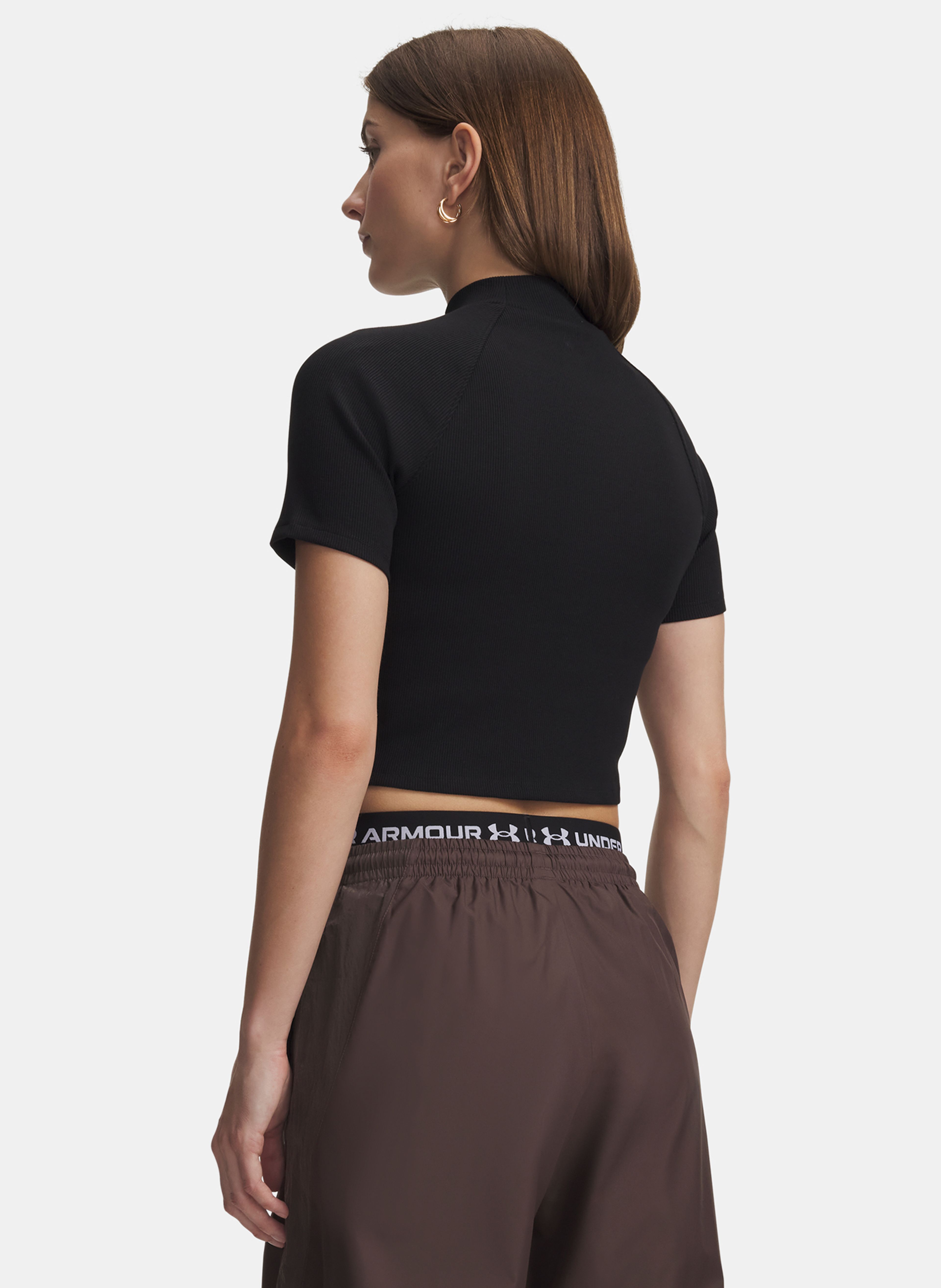 Moteriški marškinėliai Under Armour UA RIVAL RIB MOCK SS TEE - 002
