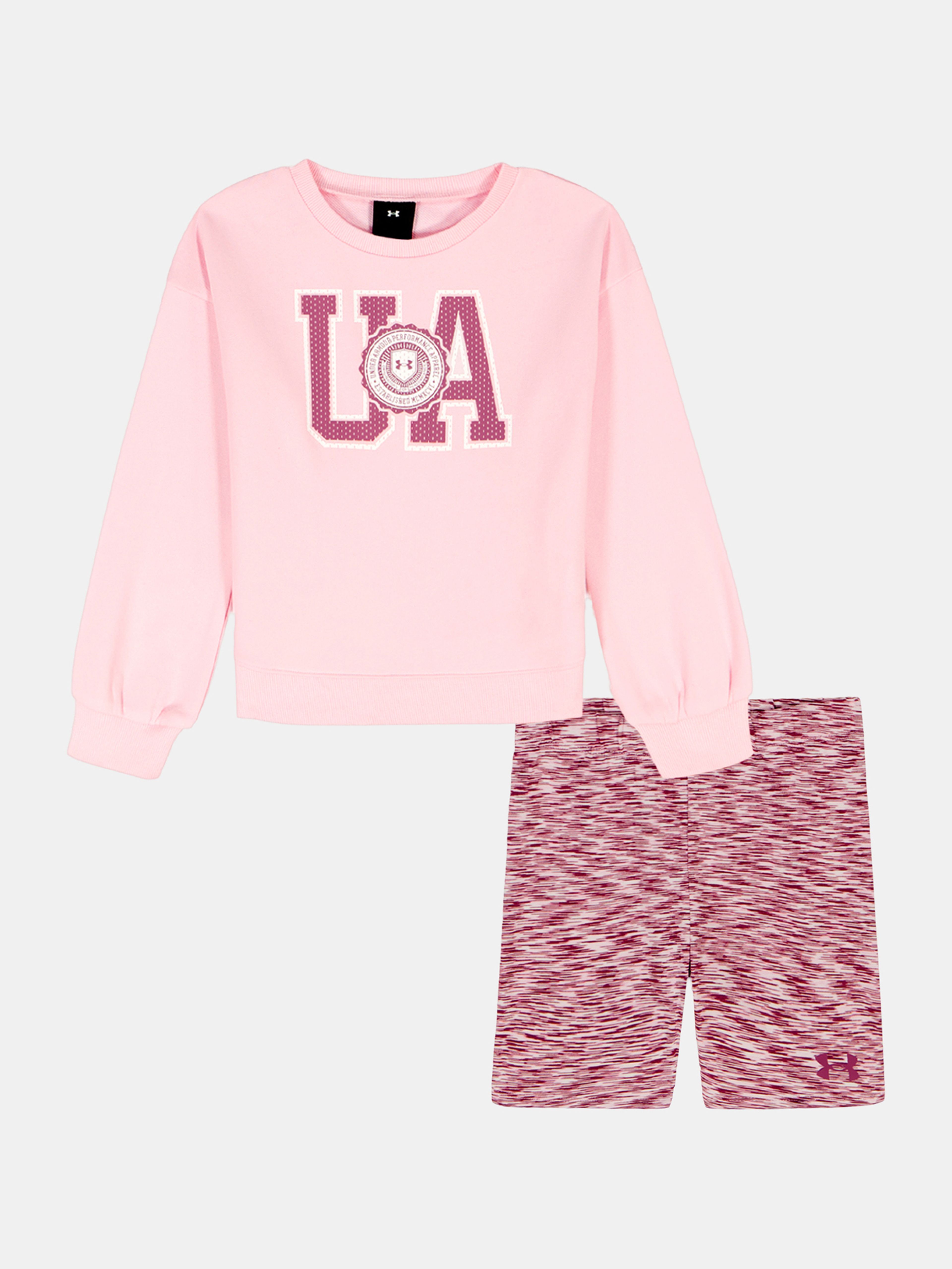 Tüdrukute komplekt Under Armour UA CREWNECK BIKE SHORT SET