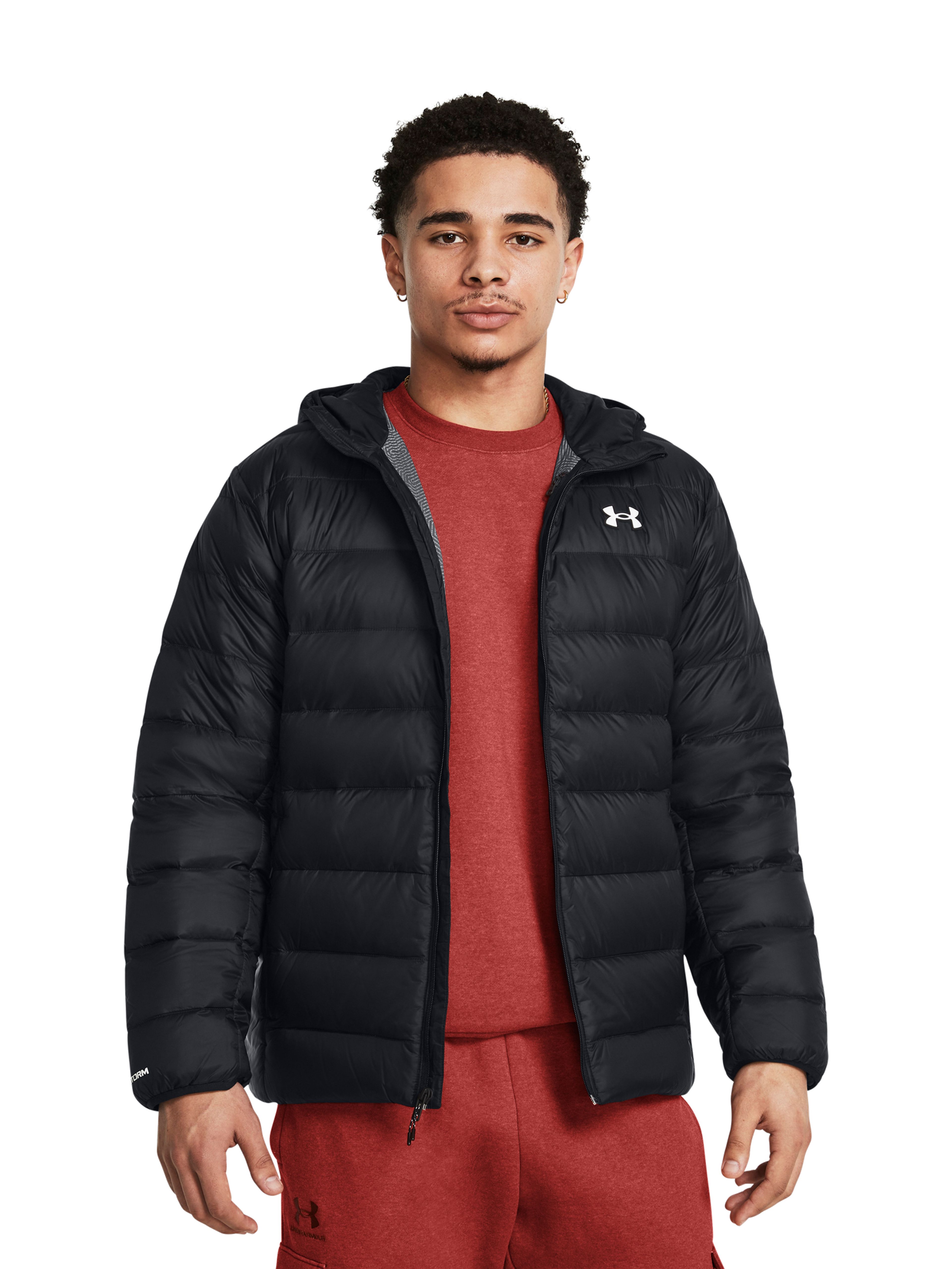 Férfi dzseki Under Armour LEGEND DOWN HOODED JACKET-BLK