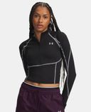 Sieviešu t-krekls Under Armour ColdGear Elite 1/2 Zip-Melna - 002