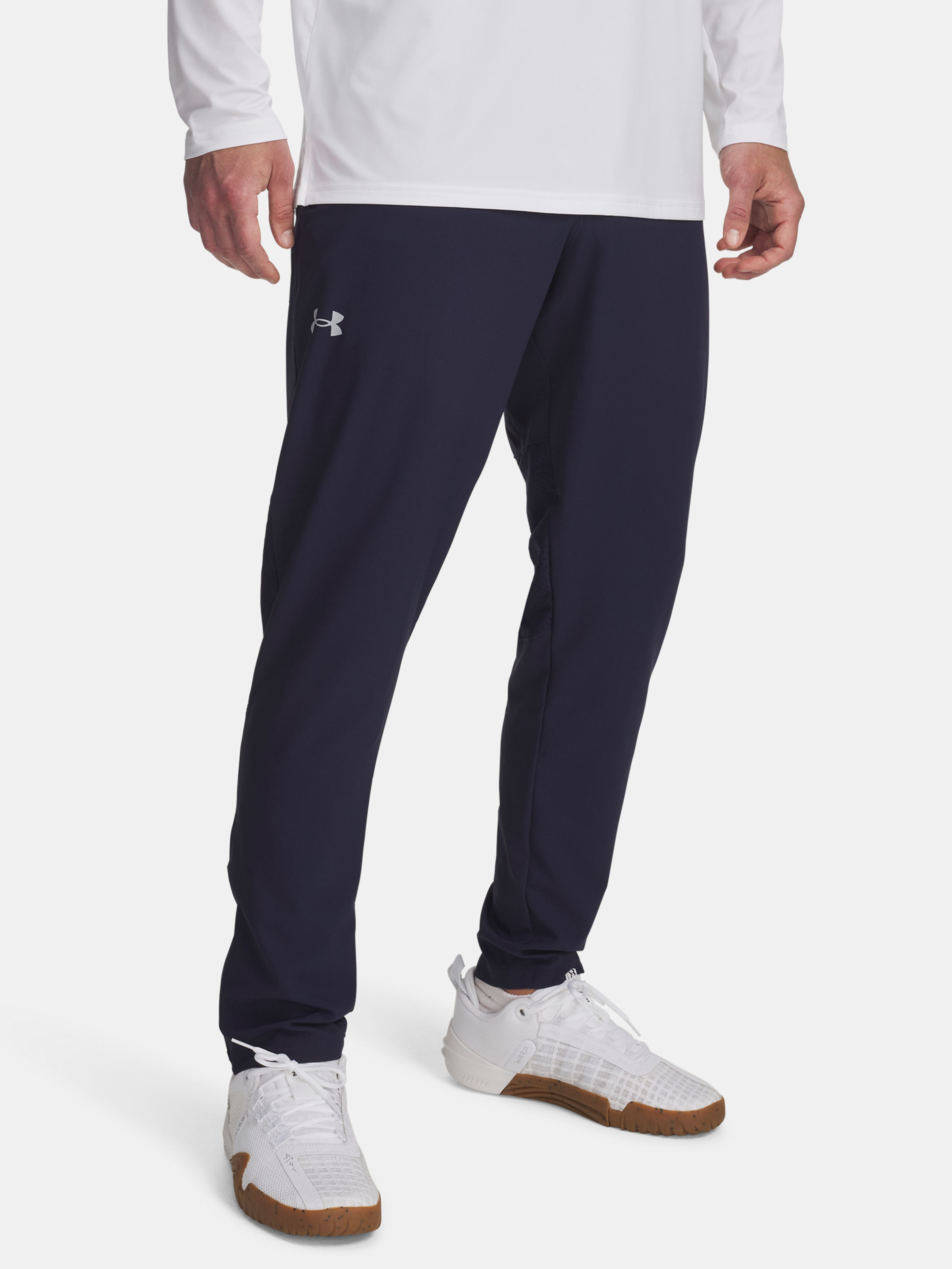 Pánske športové nohavice Under Armour Vanish Woven Tapered Pants-BLU