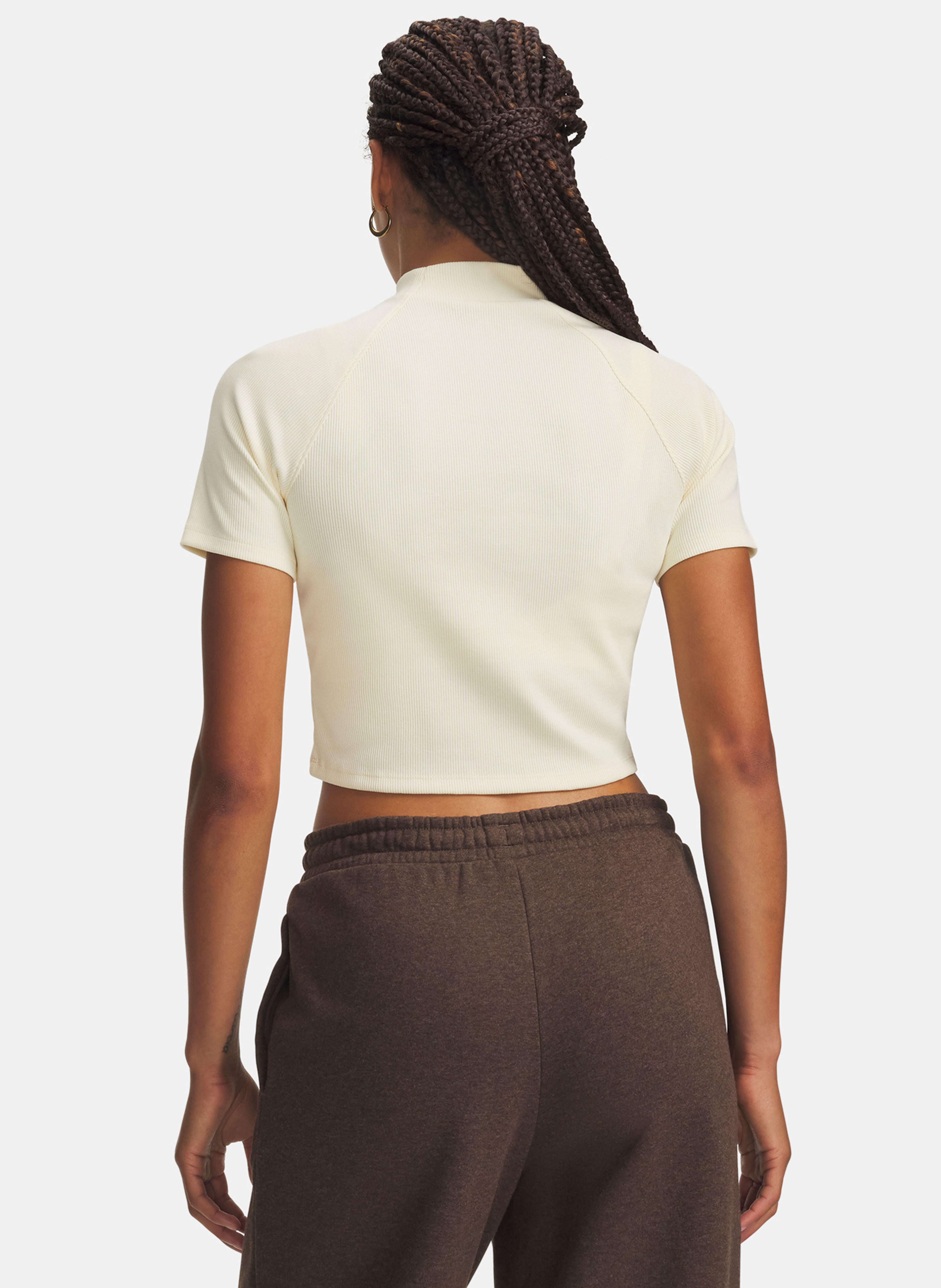 Moteriški marškinėliai Under Armour UA RIVAL RIB MOCK SS TEE - 002