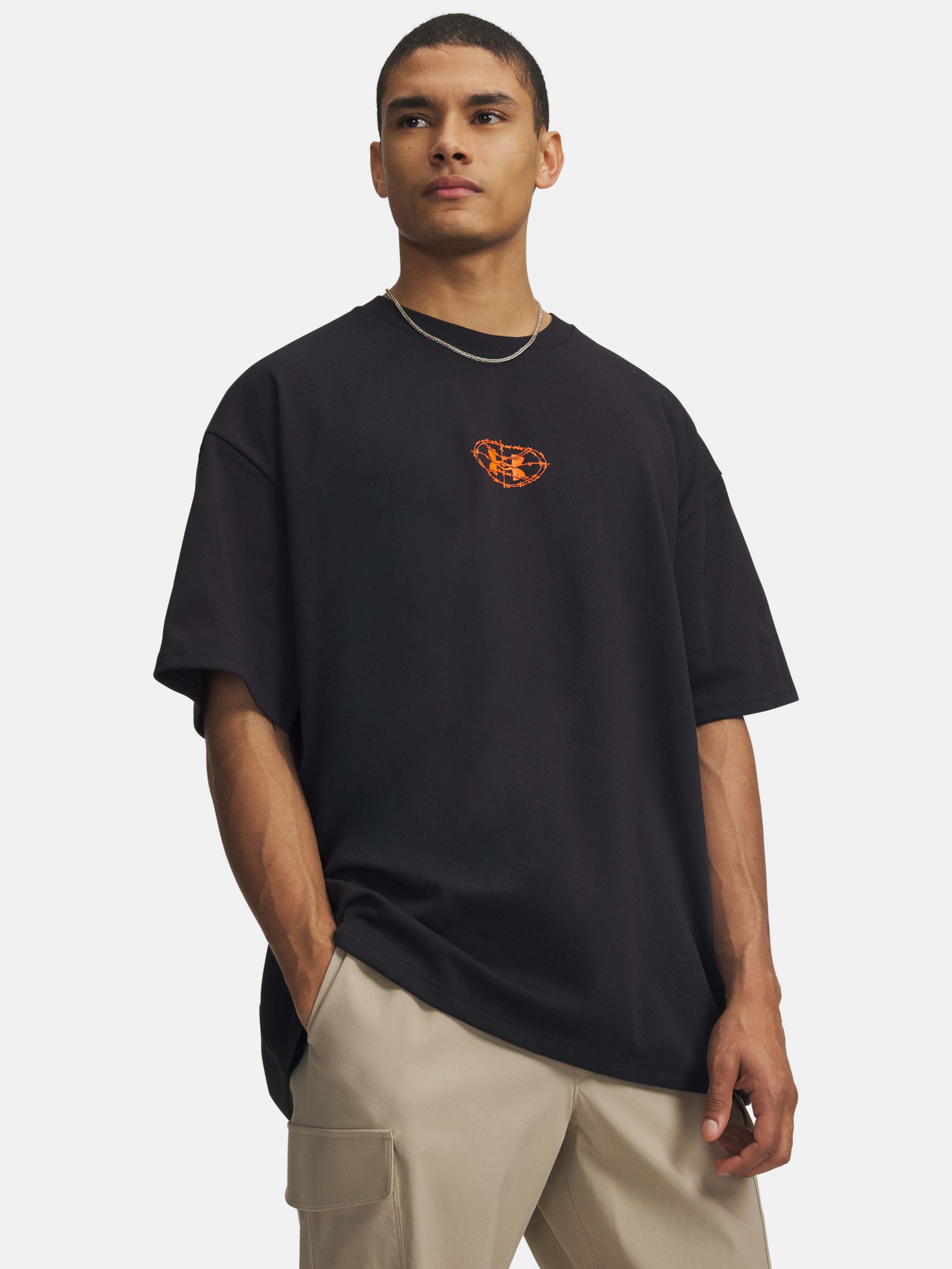 Férfi póló Under Armour U M HWT HOOPS PHOTOREAL SS