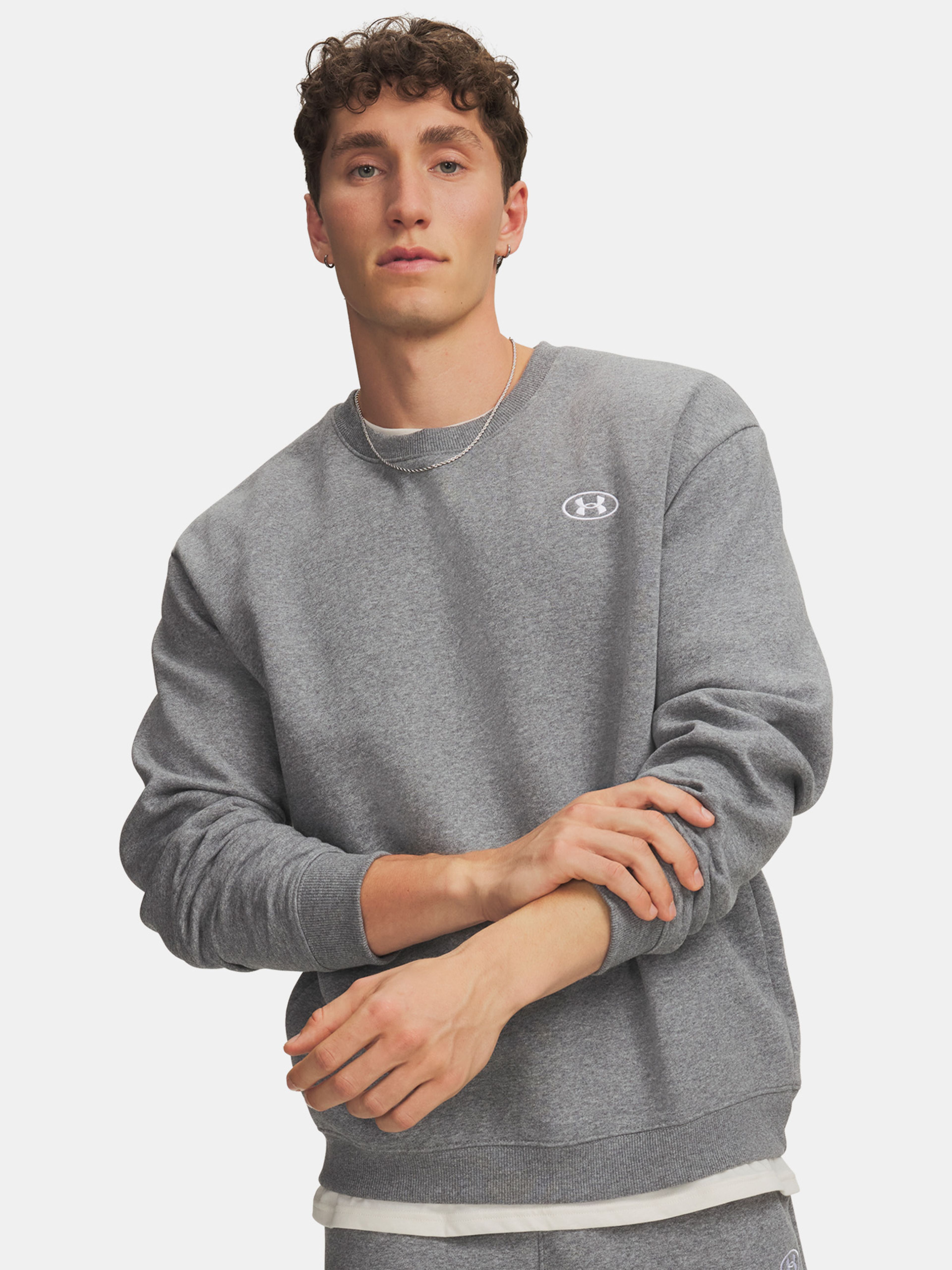 Férfi felső Under Armour UA RIval Flc Crew - 001