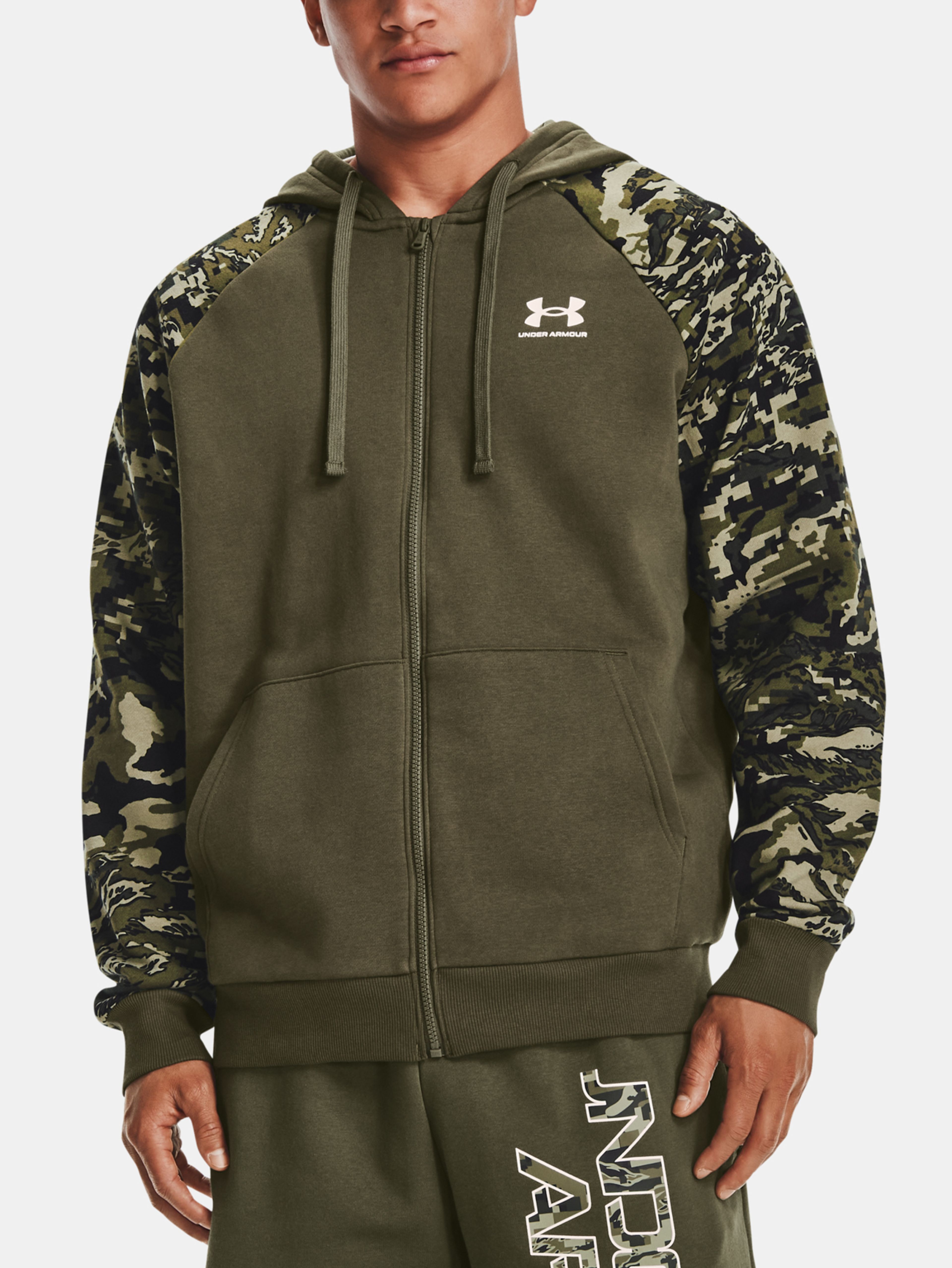 Meeste dressipluus Under Armour RIVAL FLC CAMO SCRIPT FZ