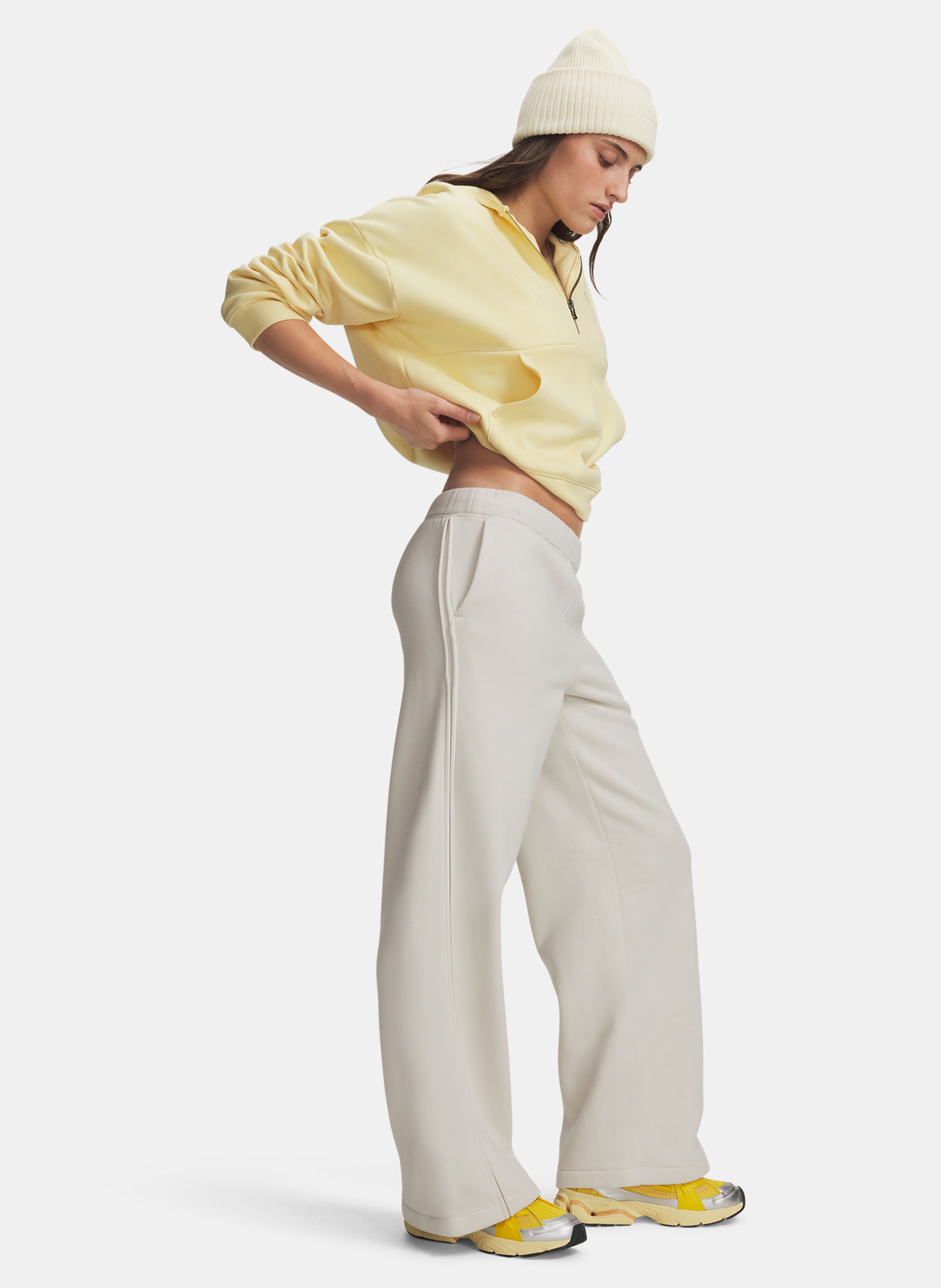 Dámske športové nohavice Under Armour Icon Flc Sama Wide Leg - 004