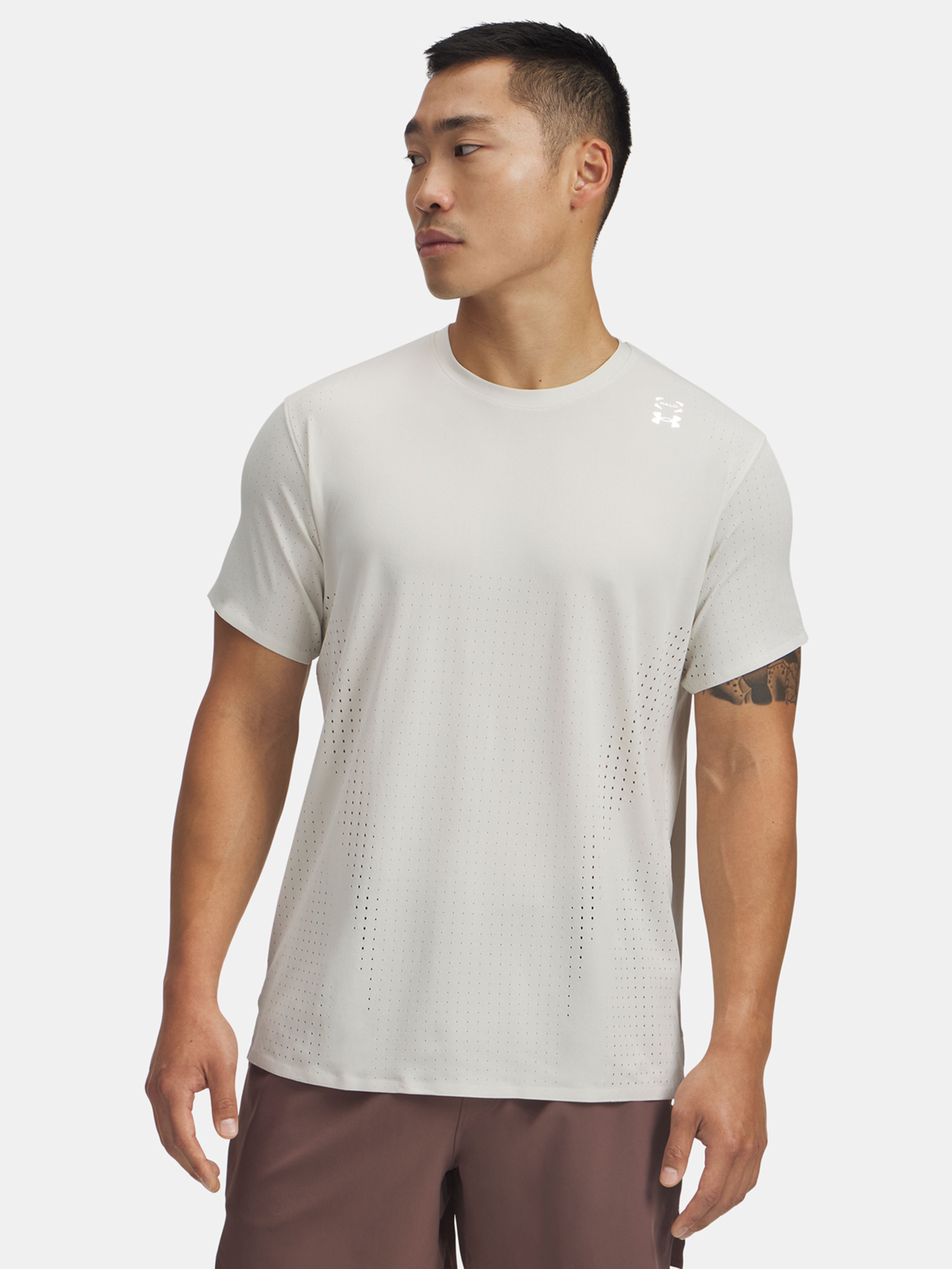 Férfi póló Under Armour UA Halo Vent SS-WHT