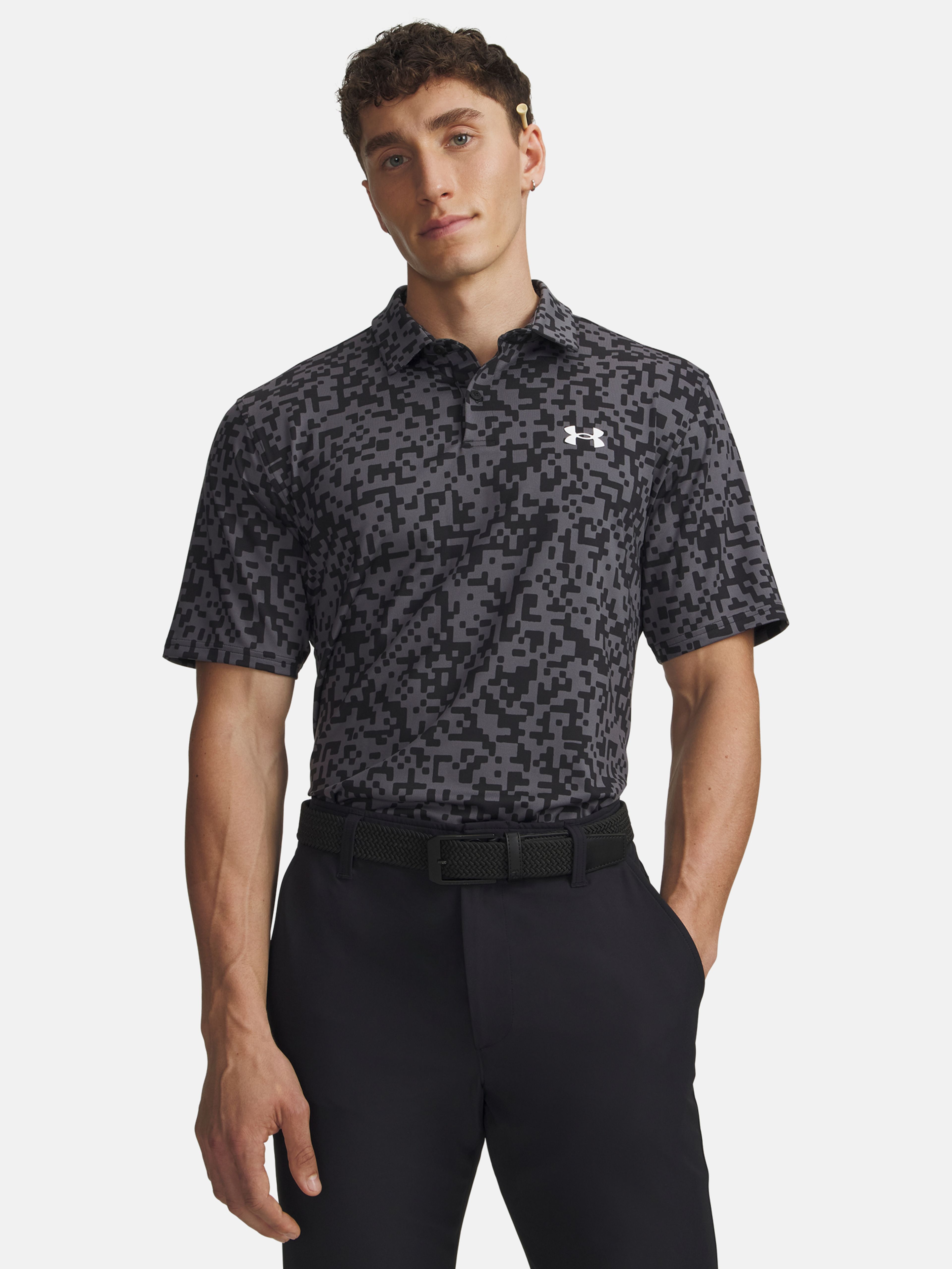 Pánské tričko Under Armour UA T2G Printed Polo-BLK