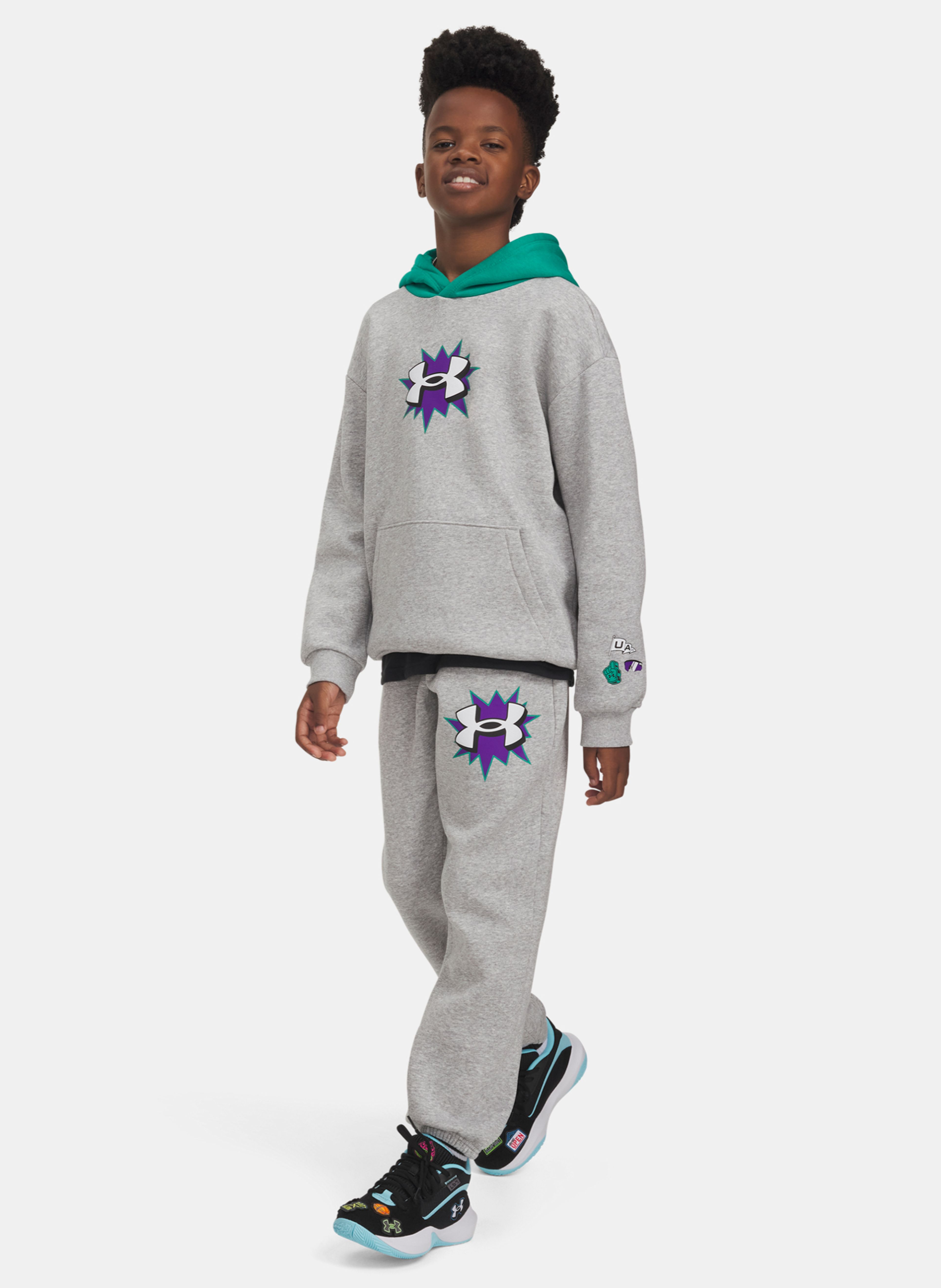 Berniukams  treningai Under Armour UA B RIVAL FLC GRAPHICS JGR - 005