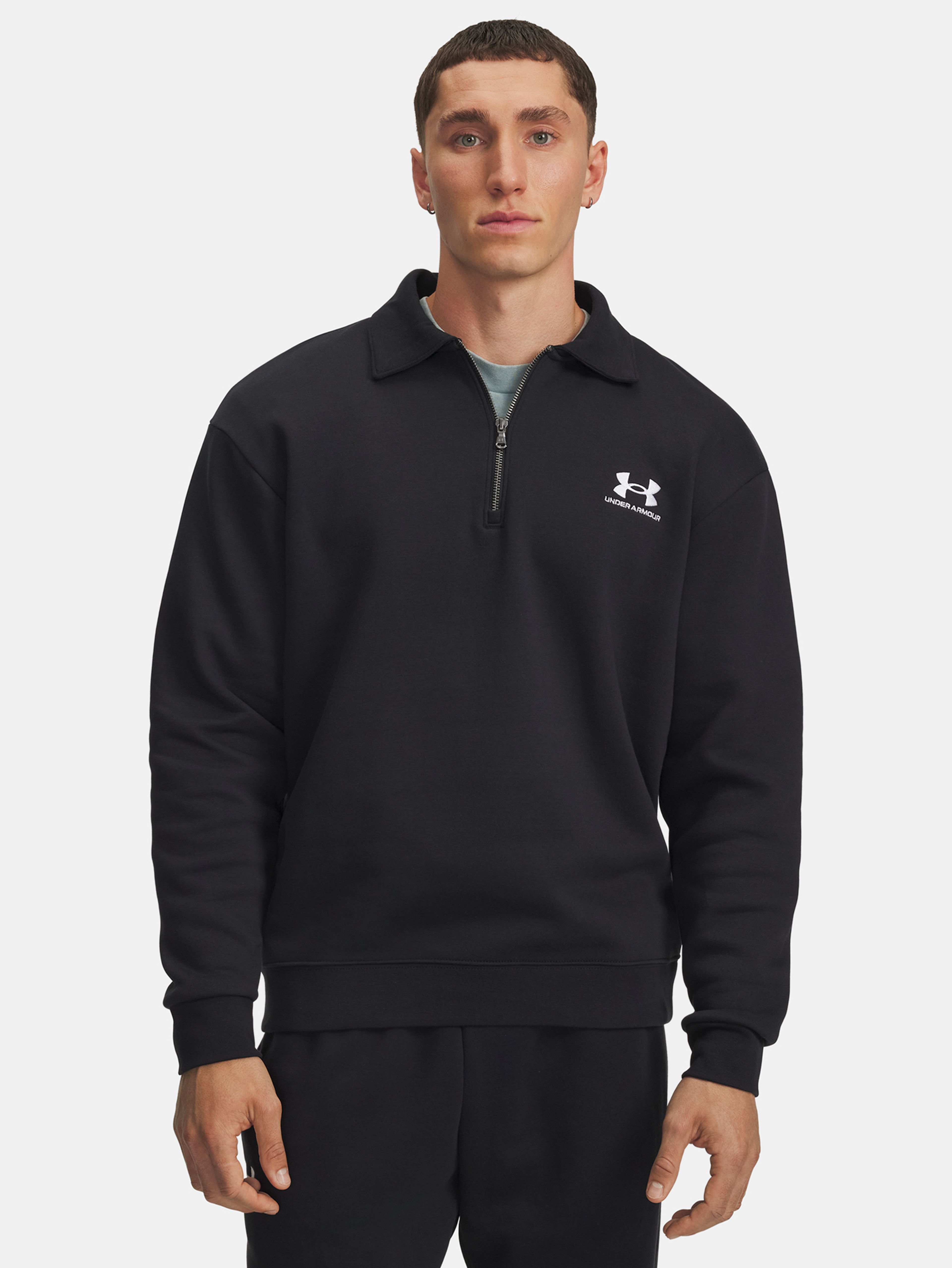 Vyriška striukė Under Armour UA Icon Flc Collar 1/4 Zip-BLK