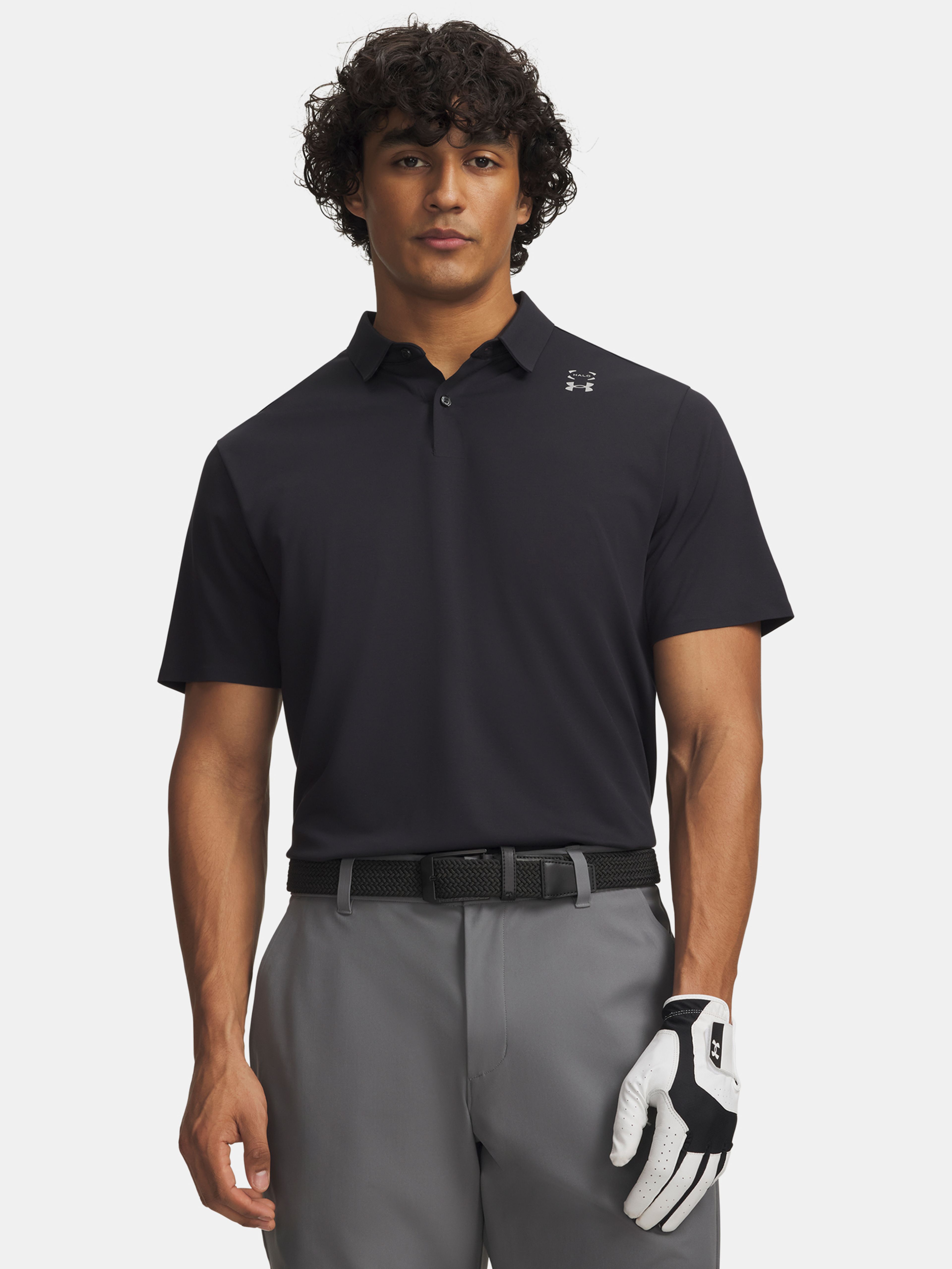 Moška majica Under Armour UA Halo Bonded Polo-BLK
