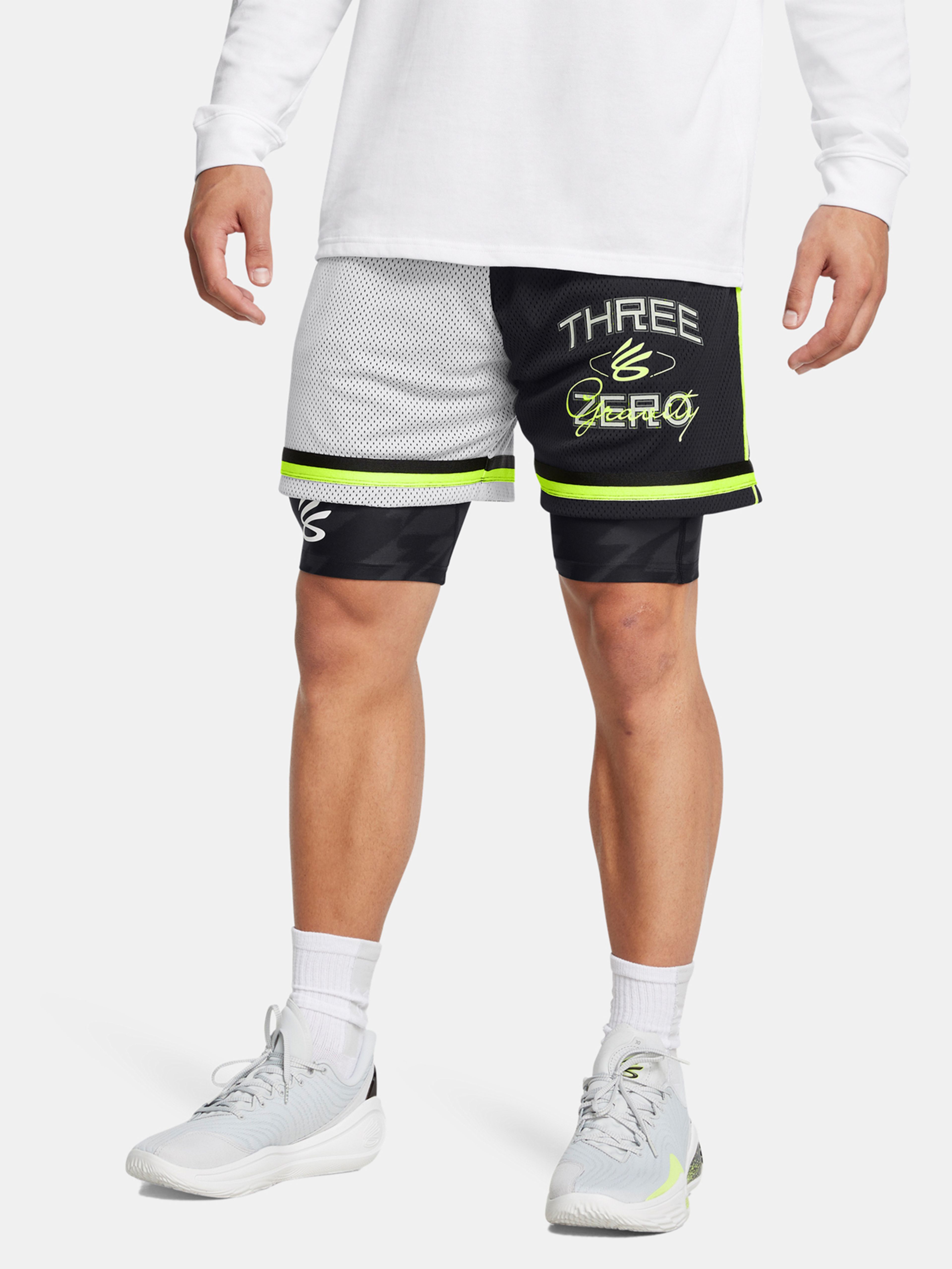 Férfi rövidnadrágok Under Armour Curry Statement Short 3-BLK