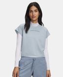 Moteriški marškinėliai Under Armour Icon WM Cut Off SS-Pilka - 002