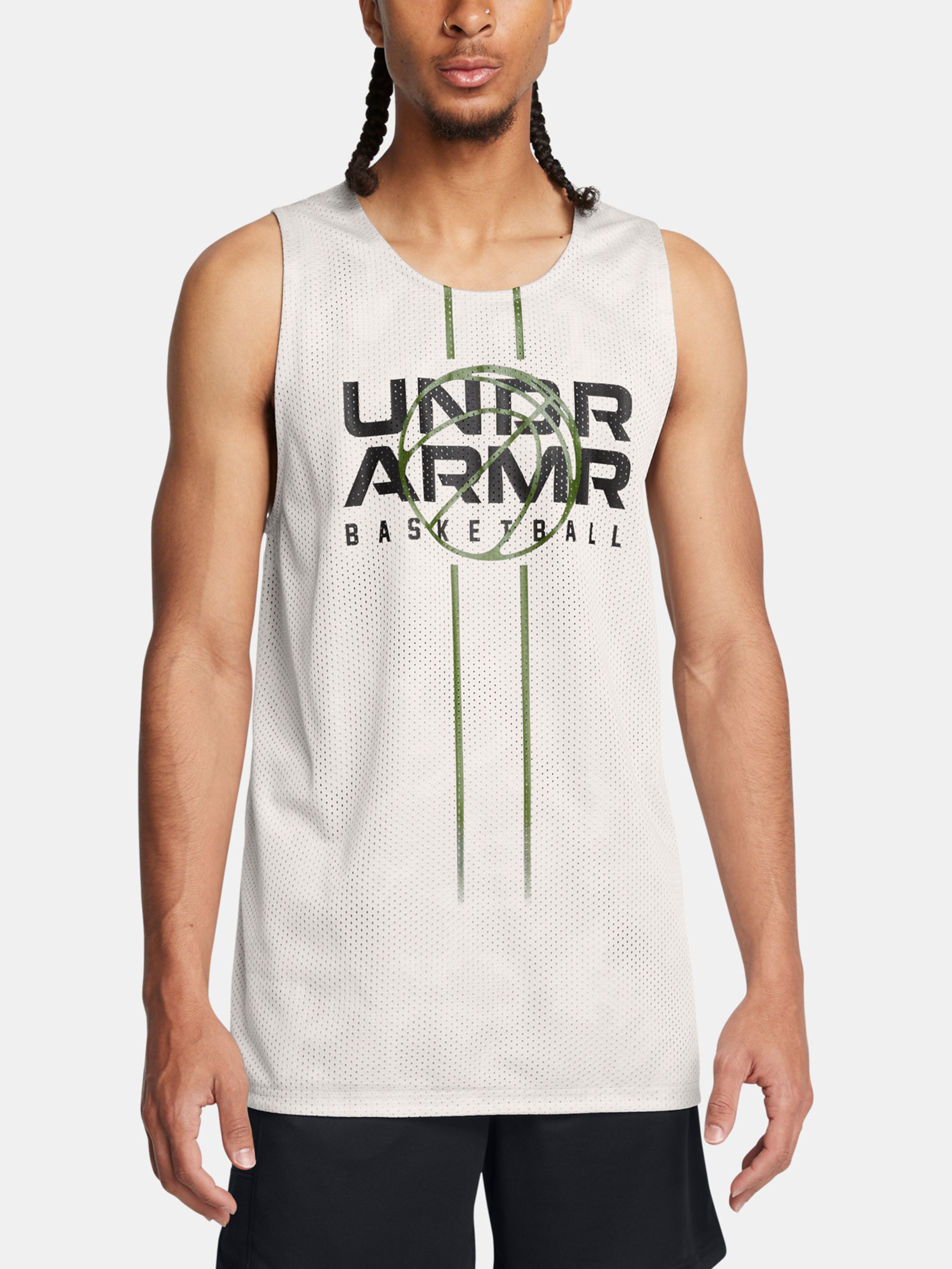 Moška majica brez rokavov Under Armour UA Zone Reversible Jsy-GRN